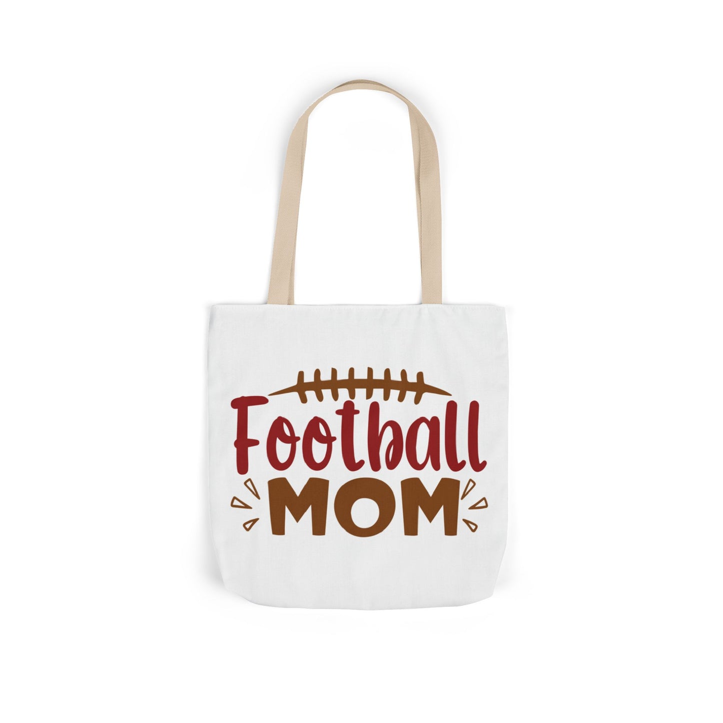 Football Mom Canvas Tote Bag — Game Day Reusable Grocery & Gear Tote