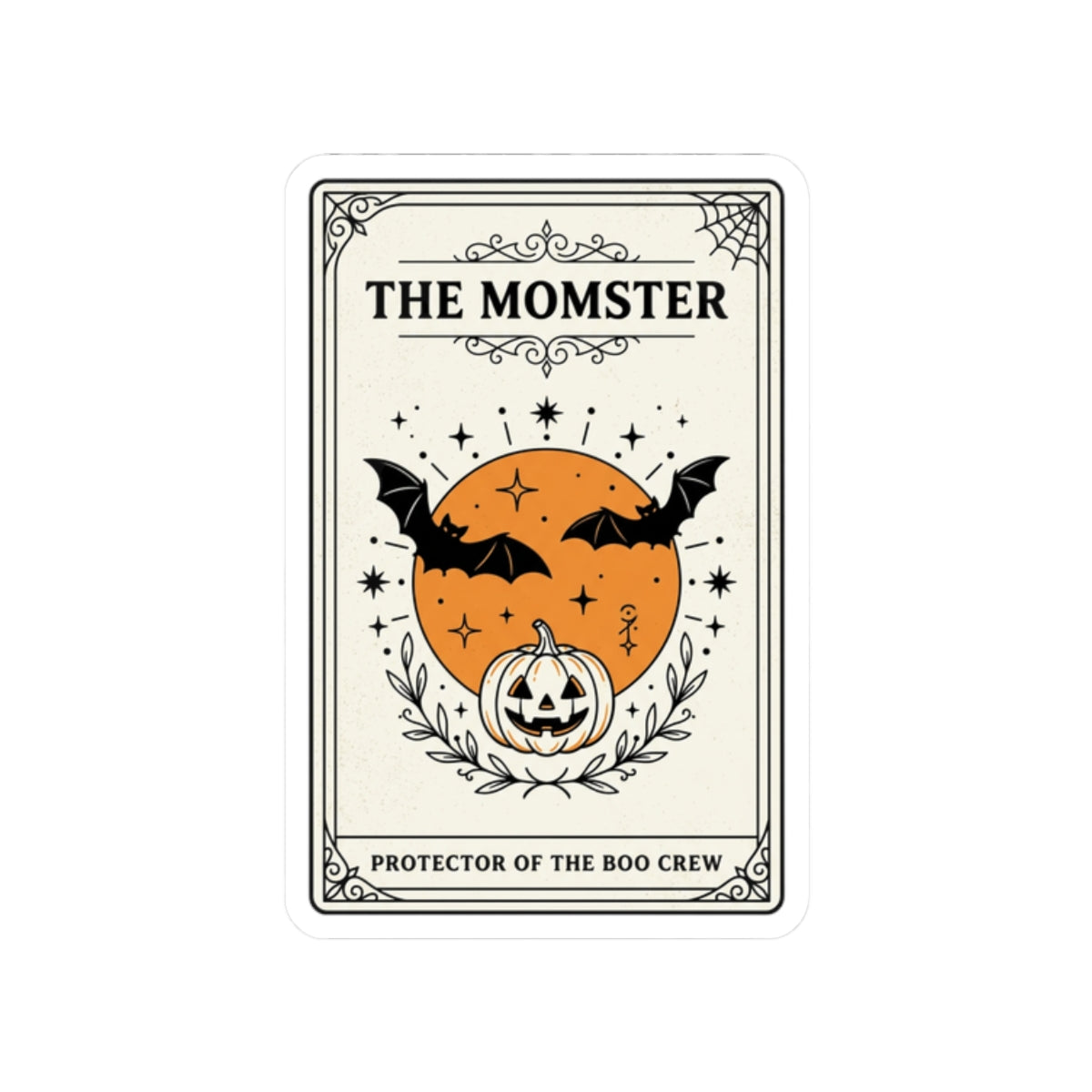 The Momster Kiss-Cut Sticker | Halloween mom, bats & pumpkin