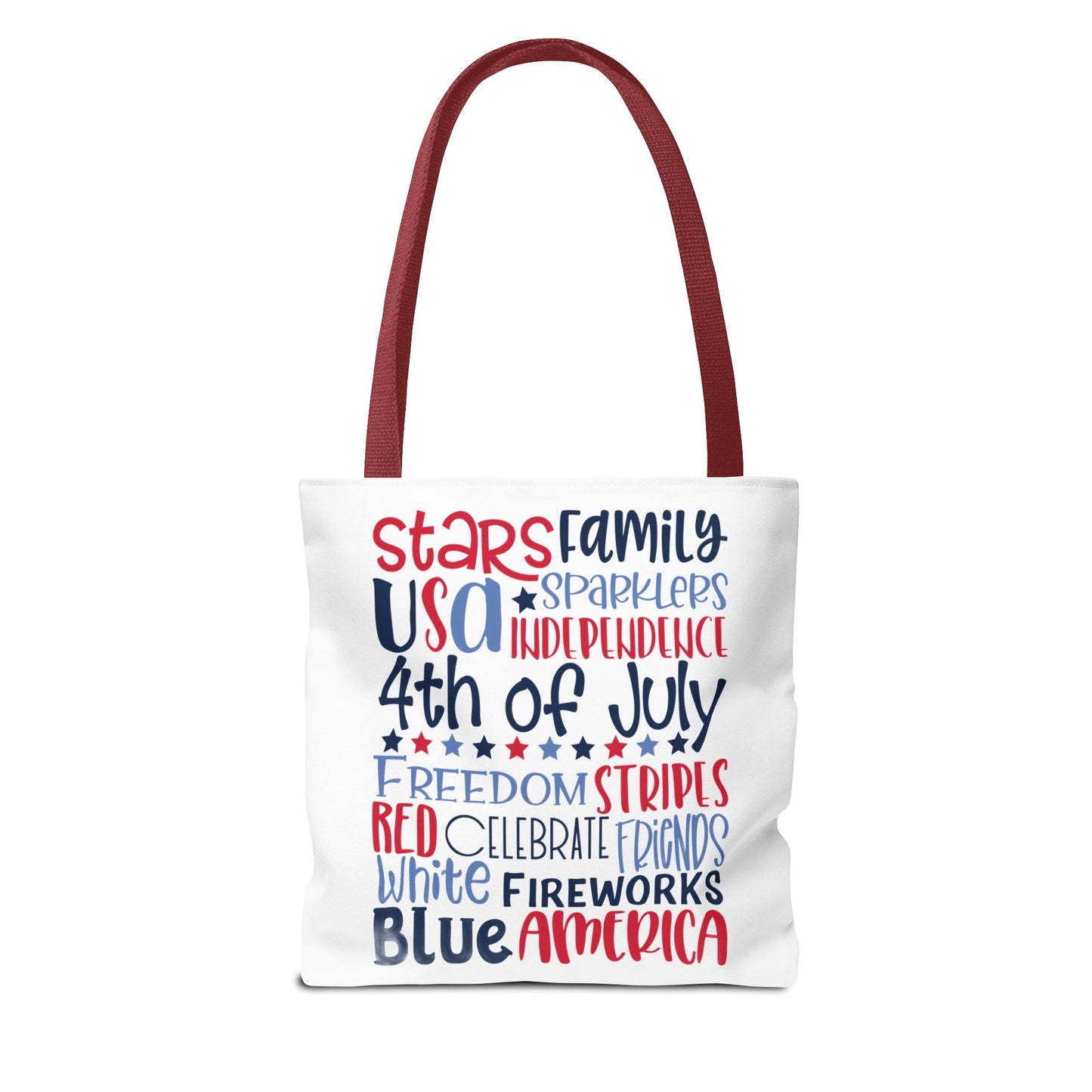 4th of July Tote Bag - USA Patriotic Stars & Stripes Independence Day Tote