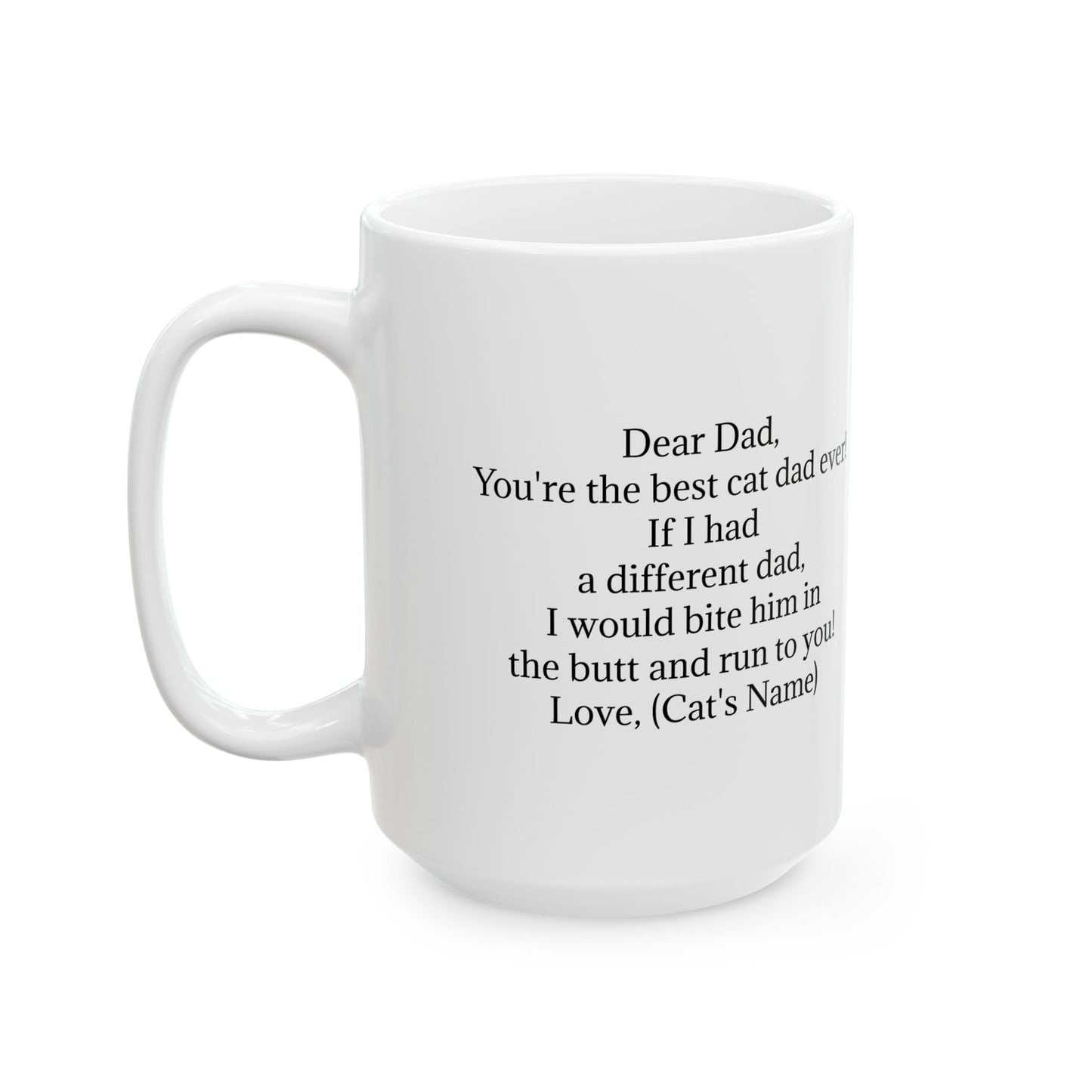 Personalized Ceramic Coffee Mug for Cat Dads - Best Cat Dad Ever Gift