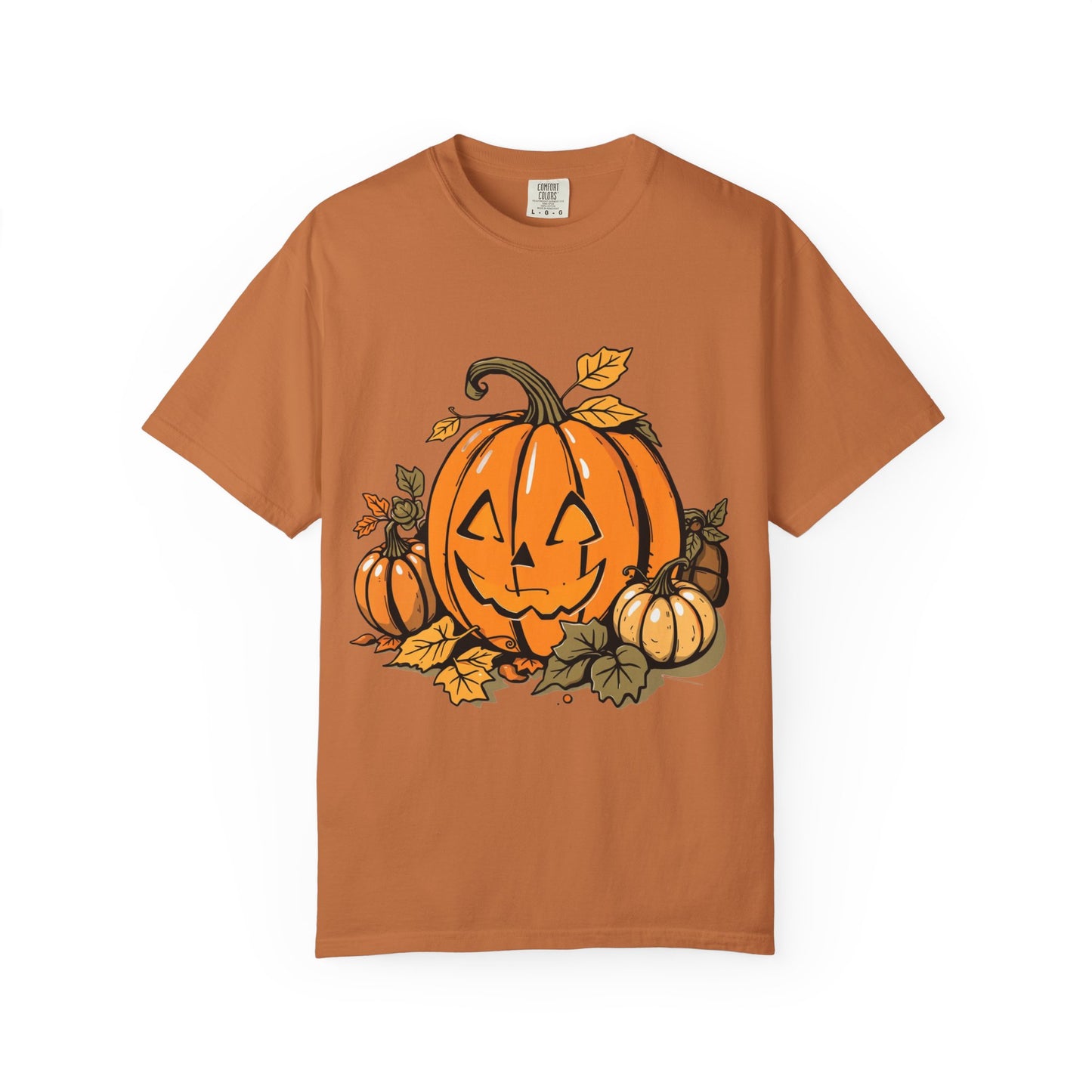 Comfort Colors Pumpkin Shirt | Womens Halloween Fall Graphic Tee