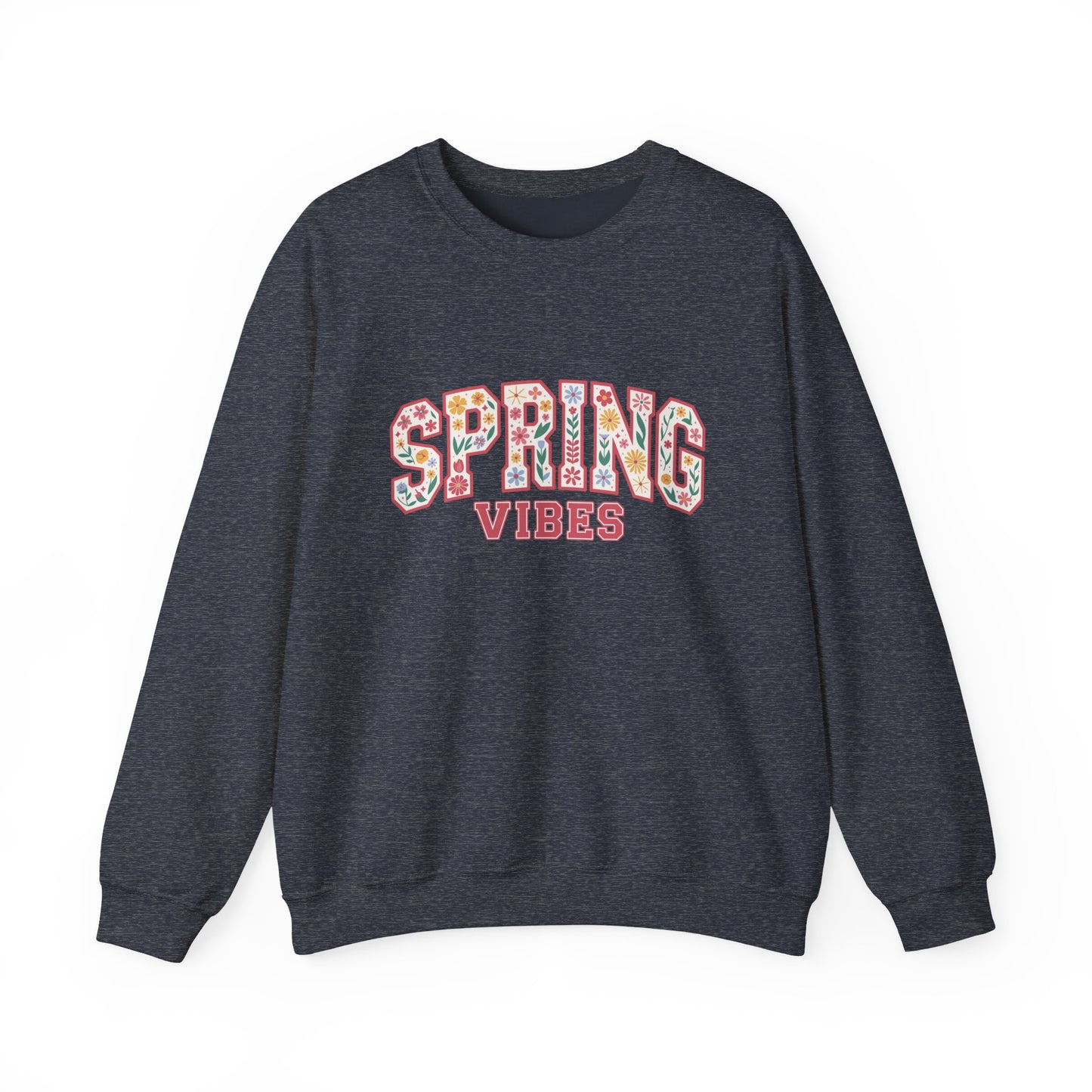 Spring Vibes Floral Crewneck Sweatshirt