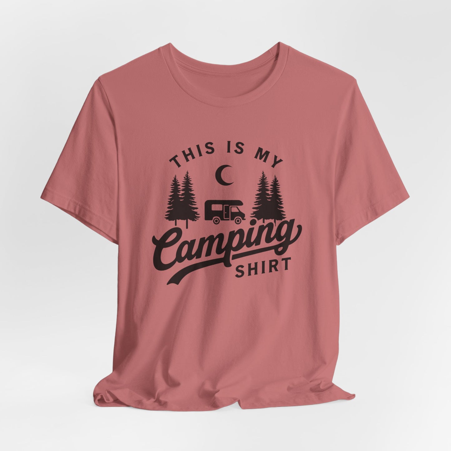 This Is My Camping Shirt Tee — Retro Camper Graphic T-Shirt for Outdoor Lovers