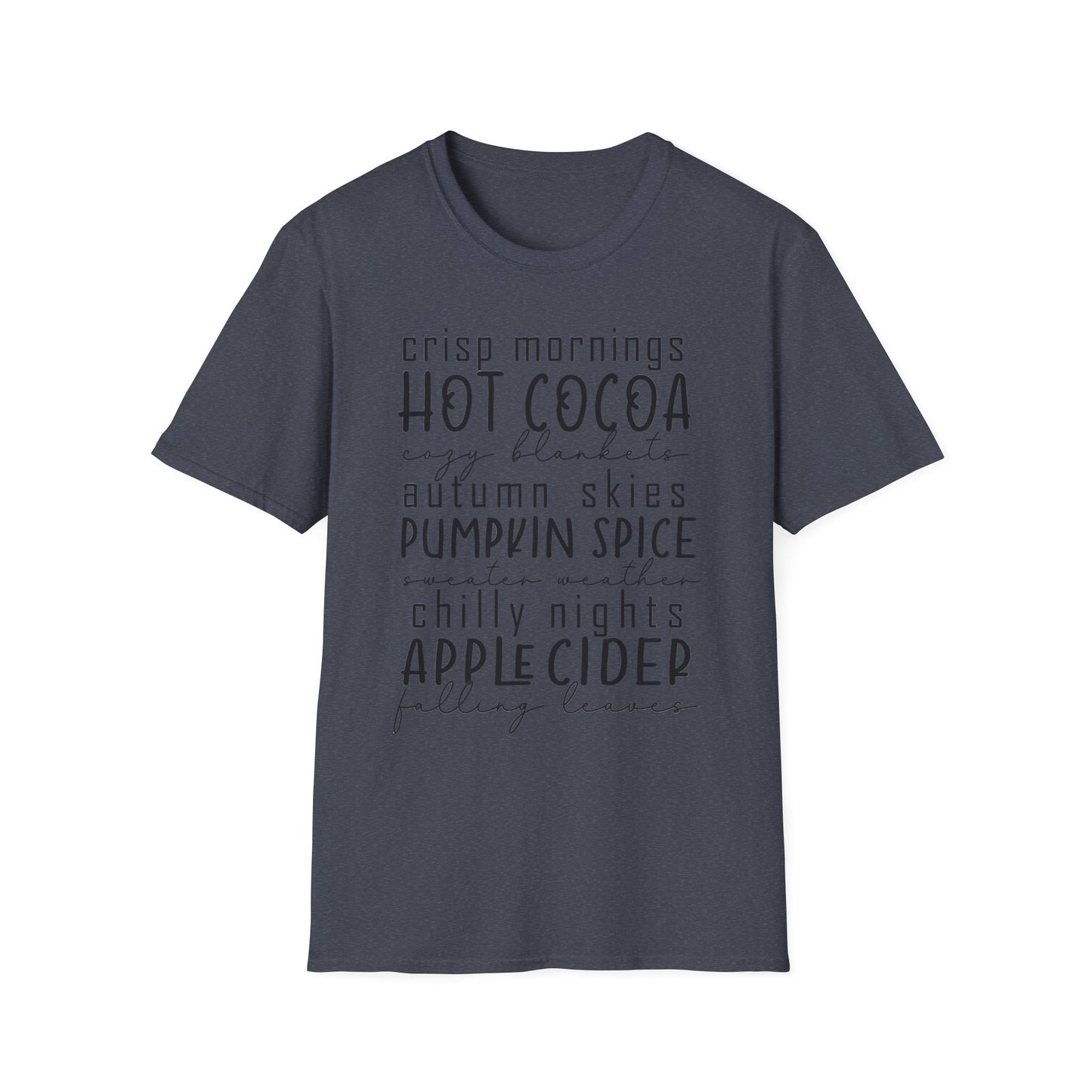 Cozy Fall T-Shirt | Autumn Vibes Shirt, Pumpkin Spice Tee, Hot Cocoa Top, Seasonal Casual Wear, Thanksgiving Gift