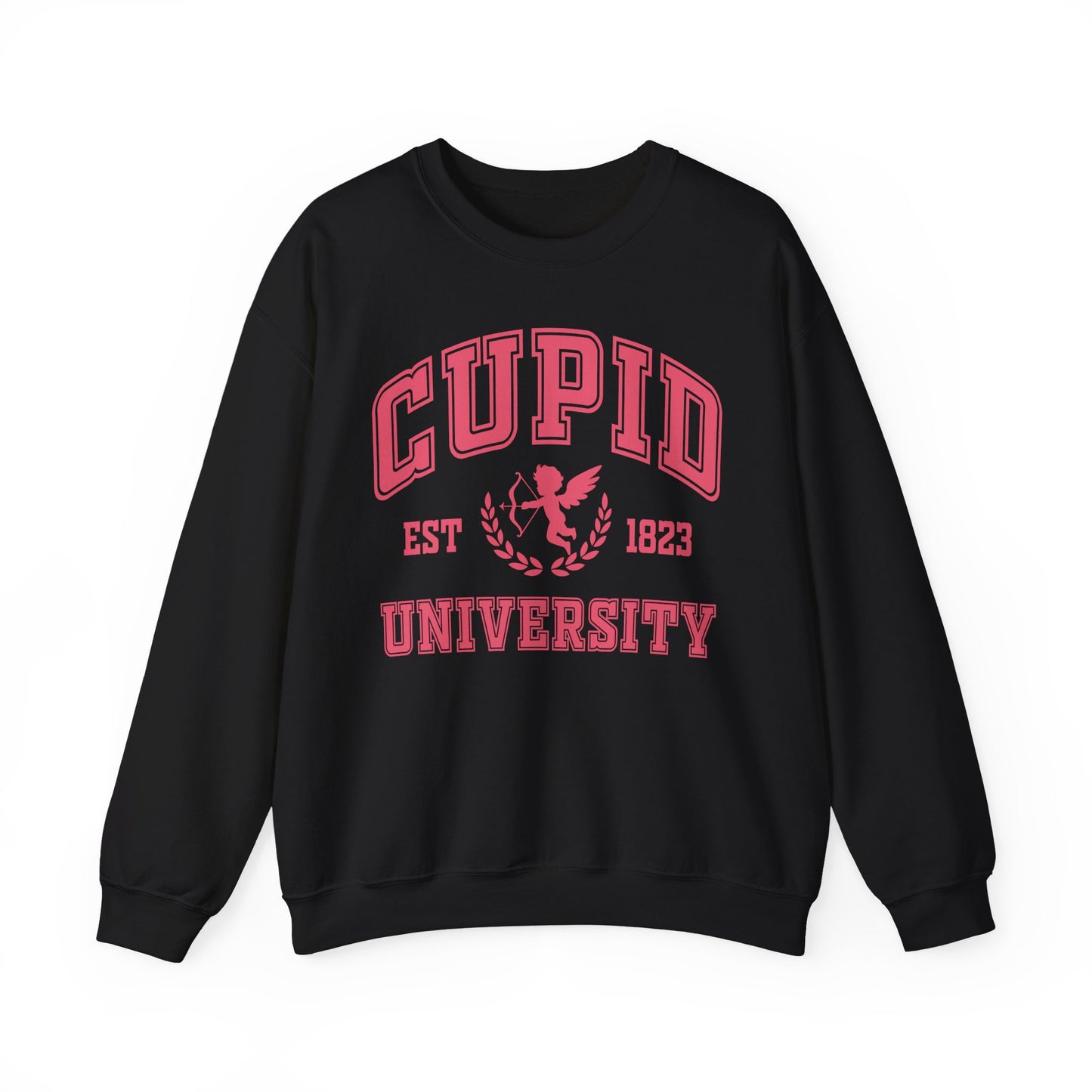 Cupid University Crewneck Sweatshirt — Valentine's Day Graphic Sweatshirt