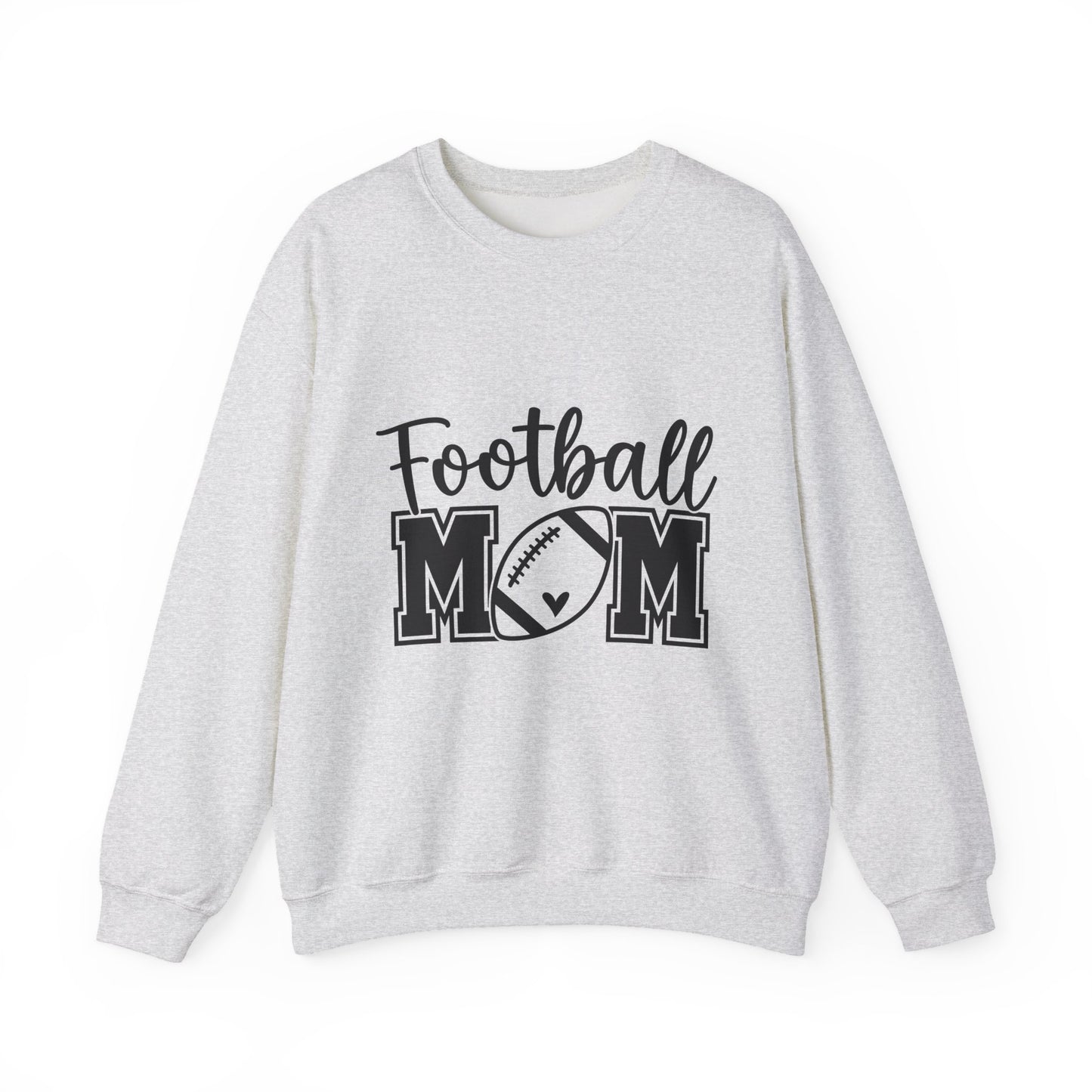 Football Mom Sweatshirt - Women's Crewneck Pullover with Football Graphic