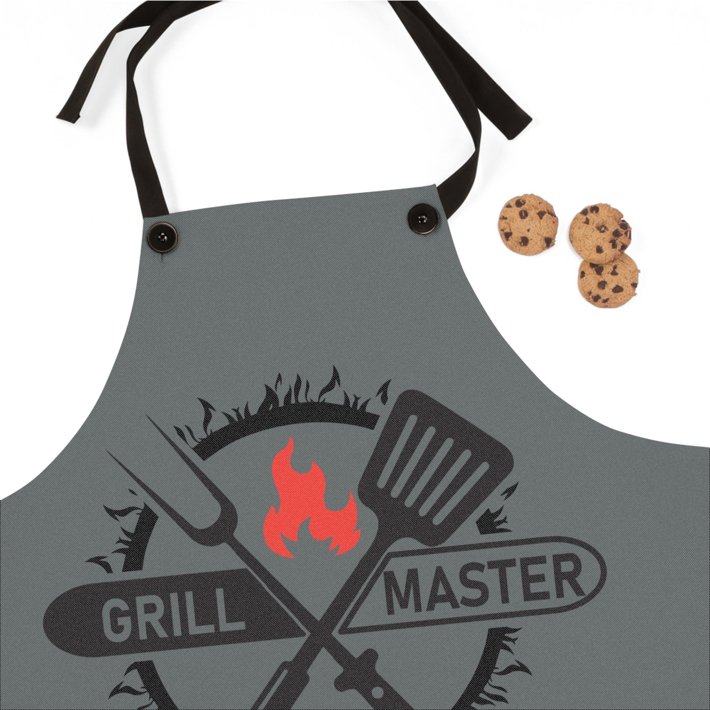 Dark Gray Grill Master Apron - Perfect for BBQ Lovers and Chefs, Ideal Gift for Father's Day and Summer Cookouts