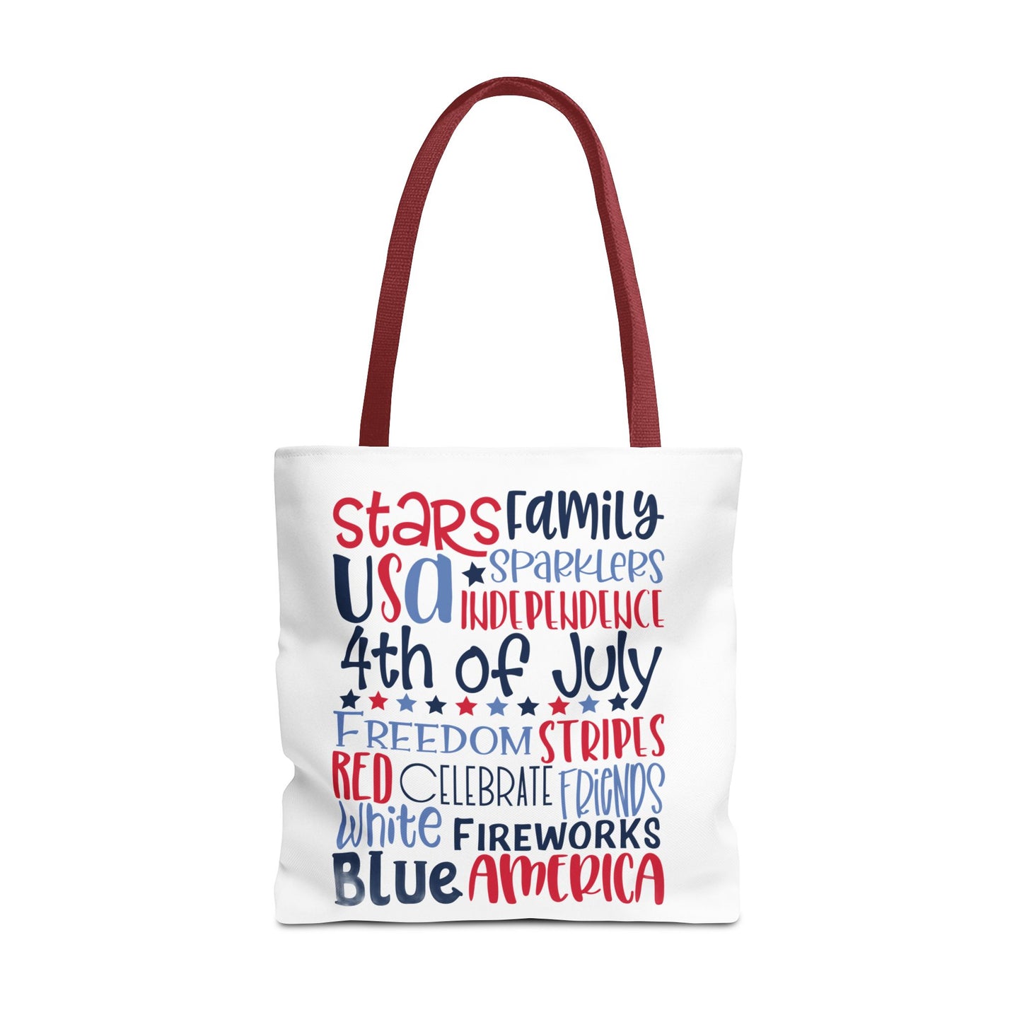 4th of July Tote Bag - USA Patriotic Stars & Stripes Independence Day Tote