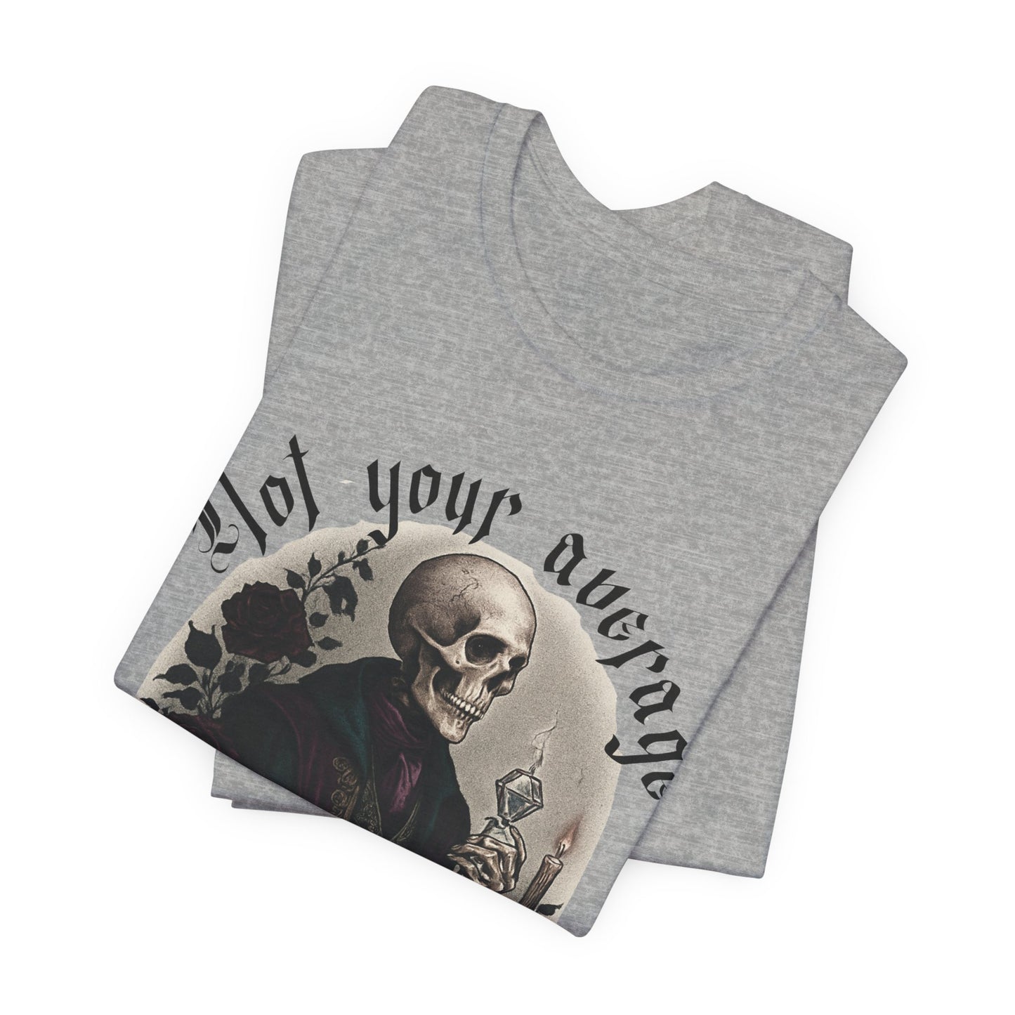 Not Your Average Holiday Skull Tee — Gothic Skeleton Graphic T-Shirt