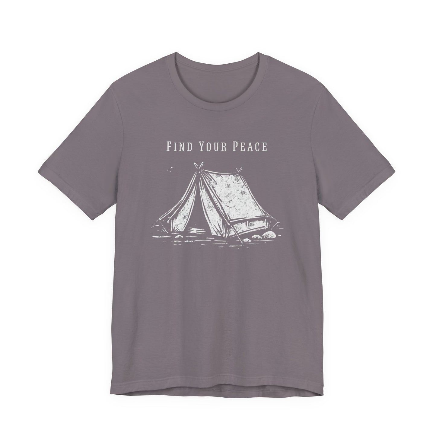 Find Your Peace Camping T-Shirt — Tent Graphic Outdoor Tee