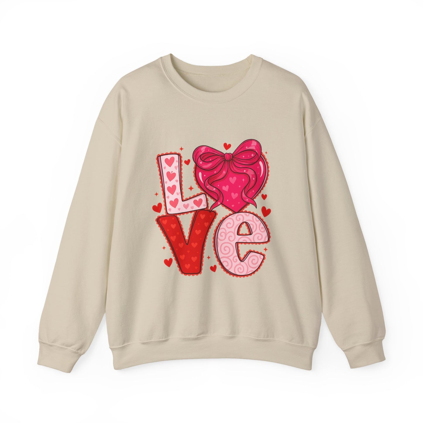 Coquette Love Crewneck Sweatshirt — Feminine Heart Graphic Crewneck