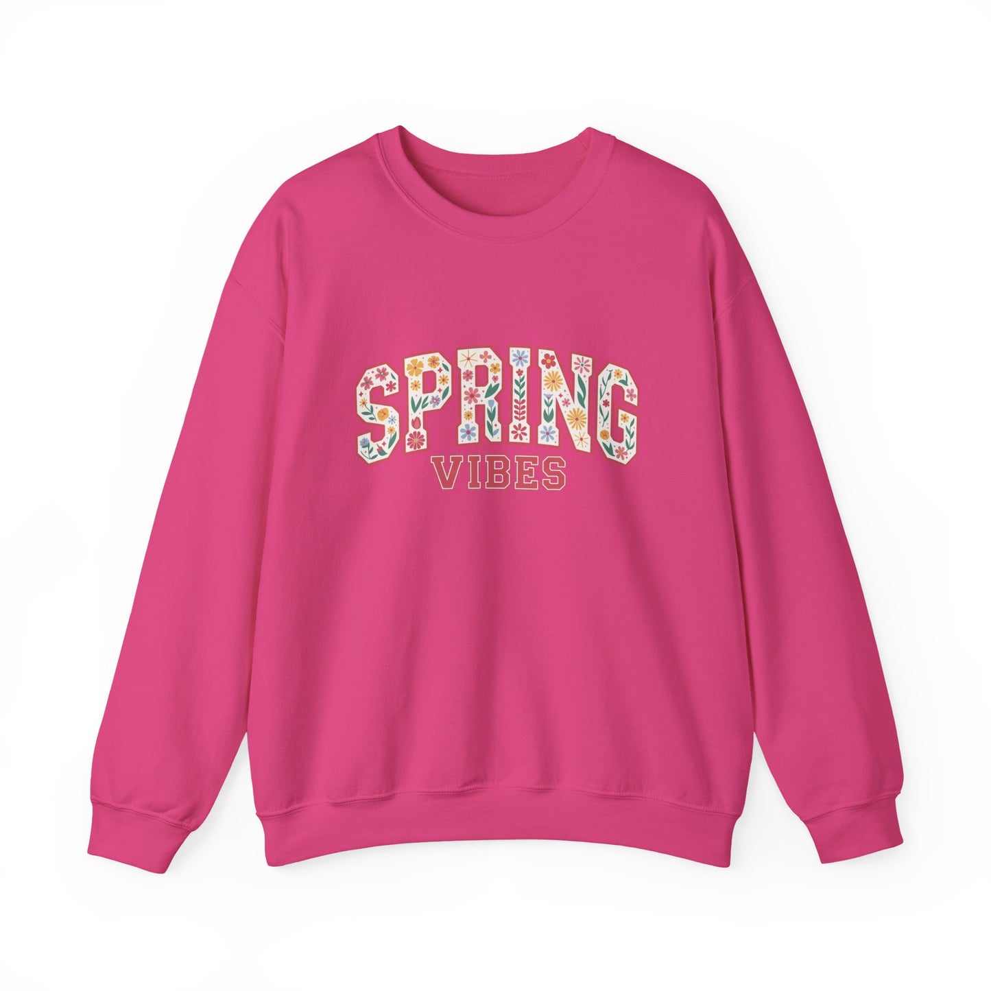 Spring Vibes Floral Crewneck Sweatshirt