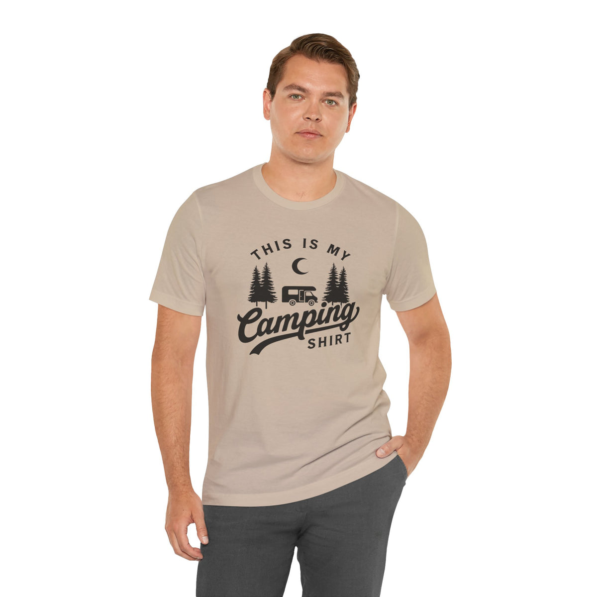 This Is My Camping Shirt Tee — Retro Camper Graphic T-Shirt for Outdoor Lovers