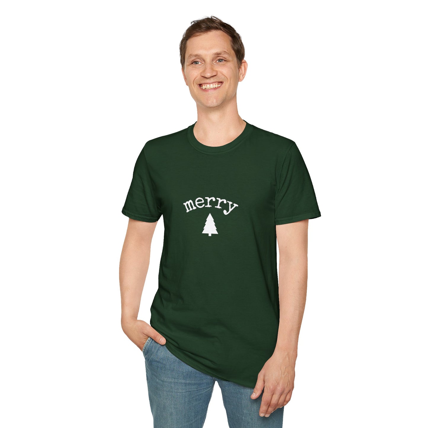 Cute "Merry Tree" Holiday T-Shirt — Festive Christmas Graphic Tee