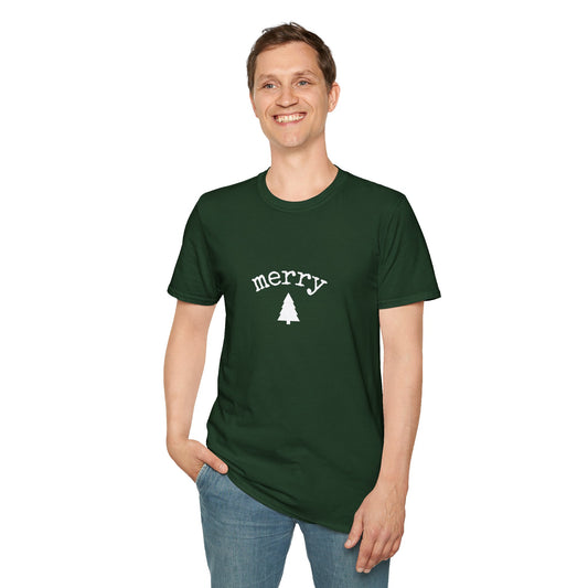 Cute "Merry Tree" Holiday T-Shirt — Festive Christmas Graphic Tee
