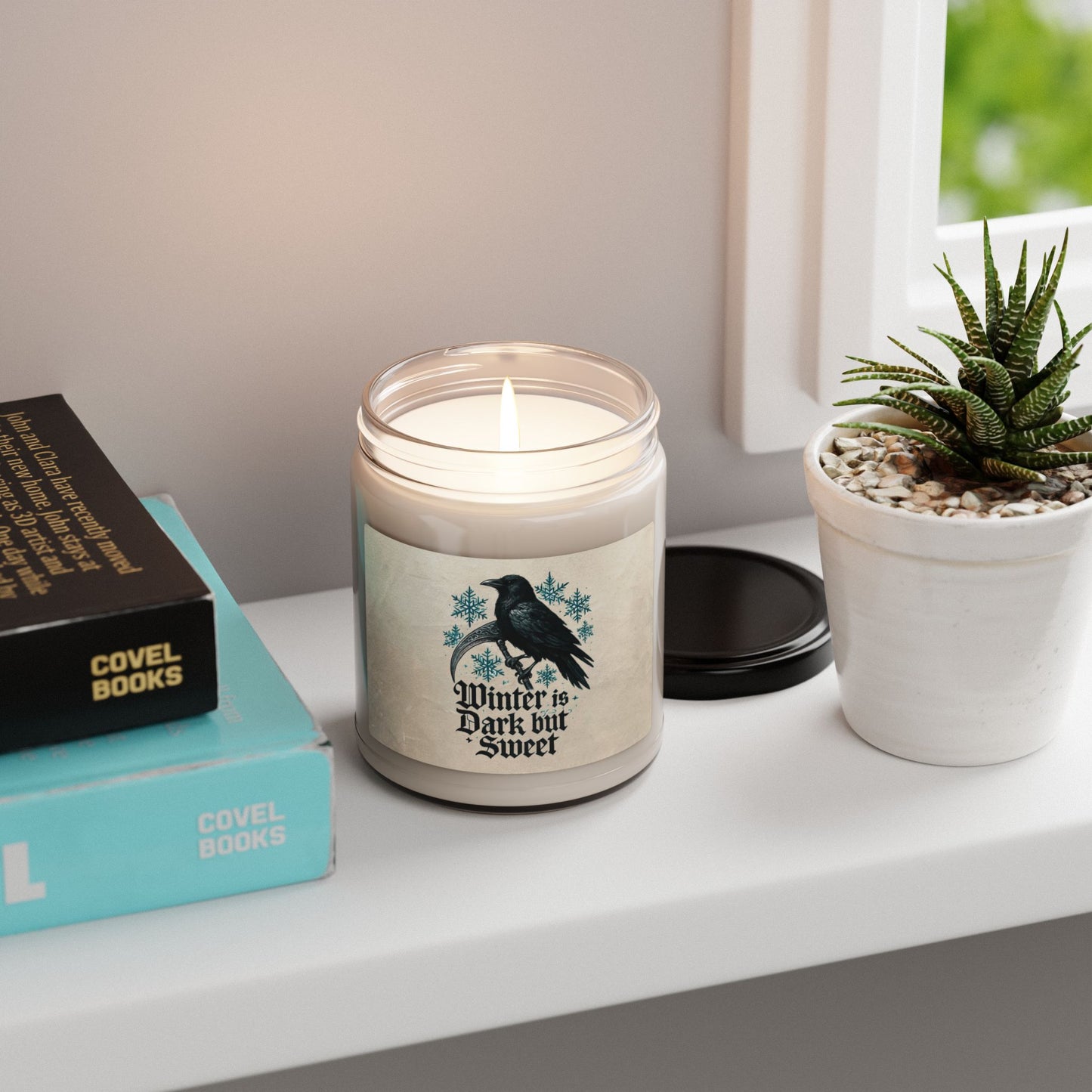 Winter Is Dark But Sweet Soy Candle — 9oz Raven & Snowflake Scented Candle