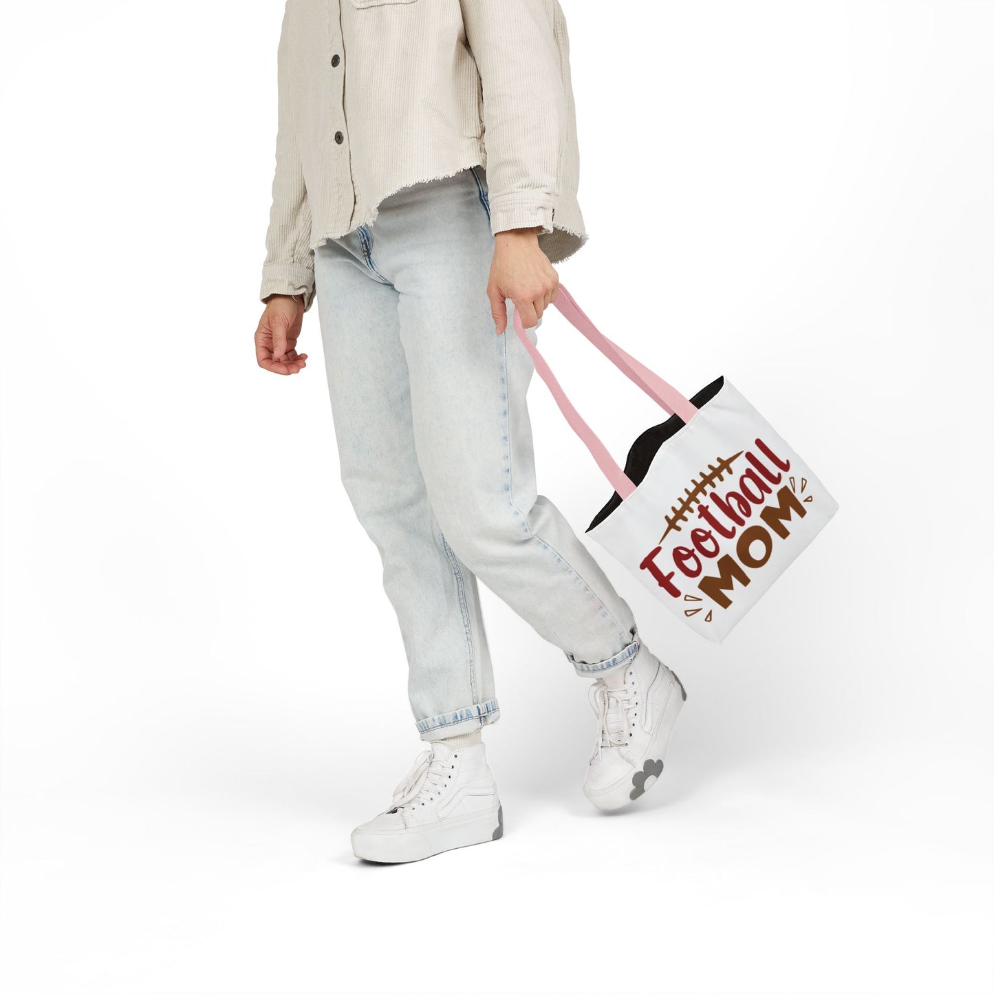 Football Mom Canvas Tote Bag — Game Day Reusable Grocery & Gear Tote