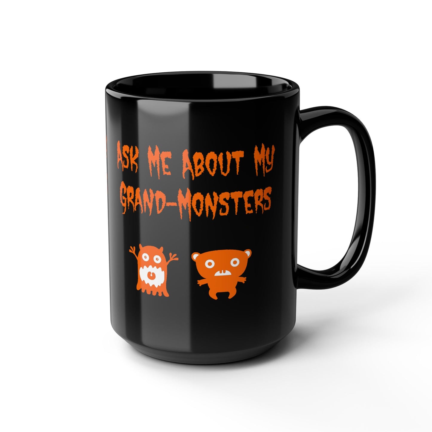 Whimsical Grand-Monsters Black Coffee Mug