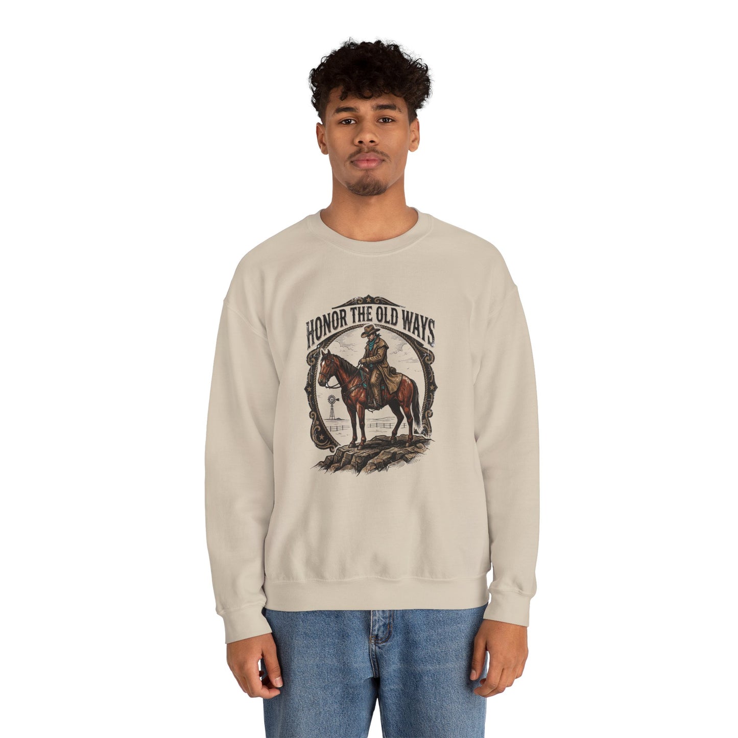 Honor the Old Ways sweatshirt | Western cowboy, vintage Americana rodeo
