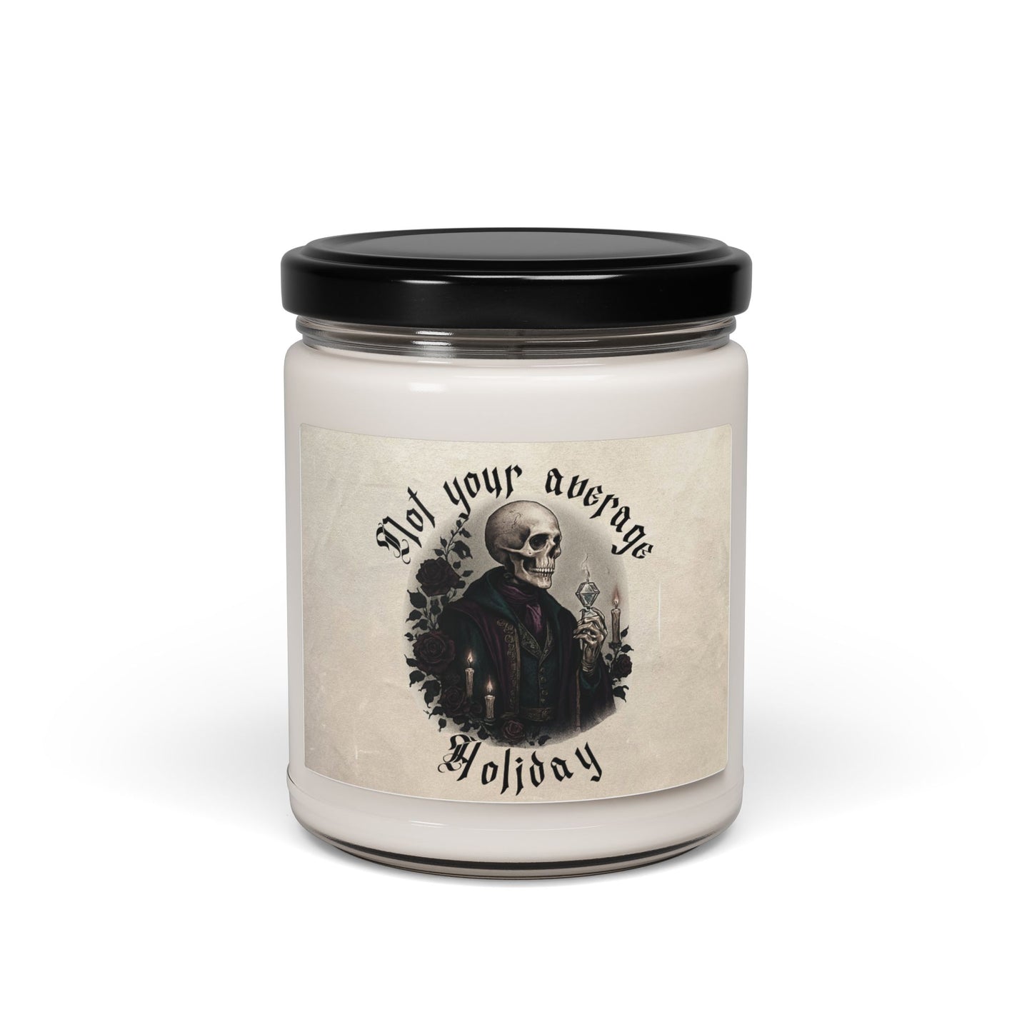 "Not Your Average Holiday" Skull Gentleman Soy Candle — 9oz