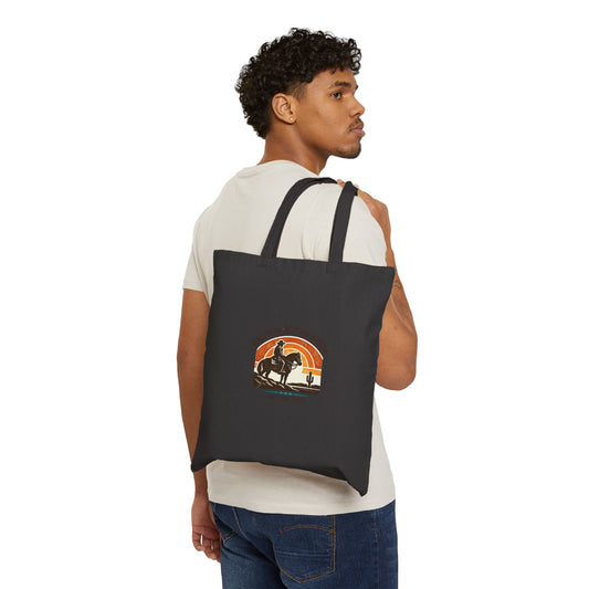 Western Cowboy Silhouette Tote | Americana Vintage Frontier, Rodeo
