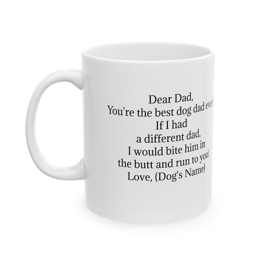 Personalized Ceramic Coffee Mug for Dog Dads - Best Dog Dad Ever Gift