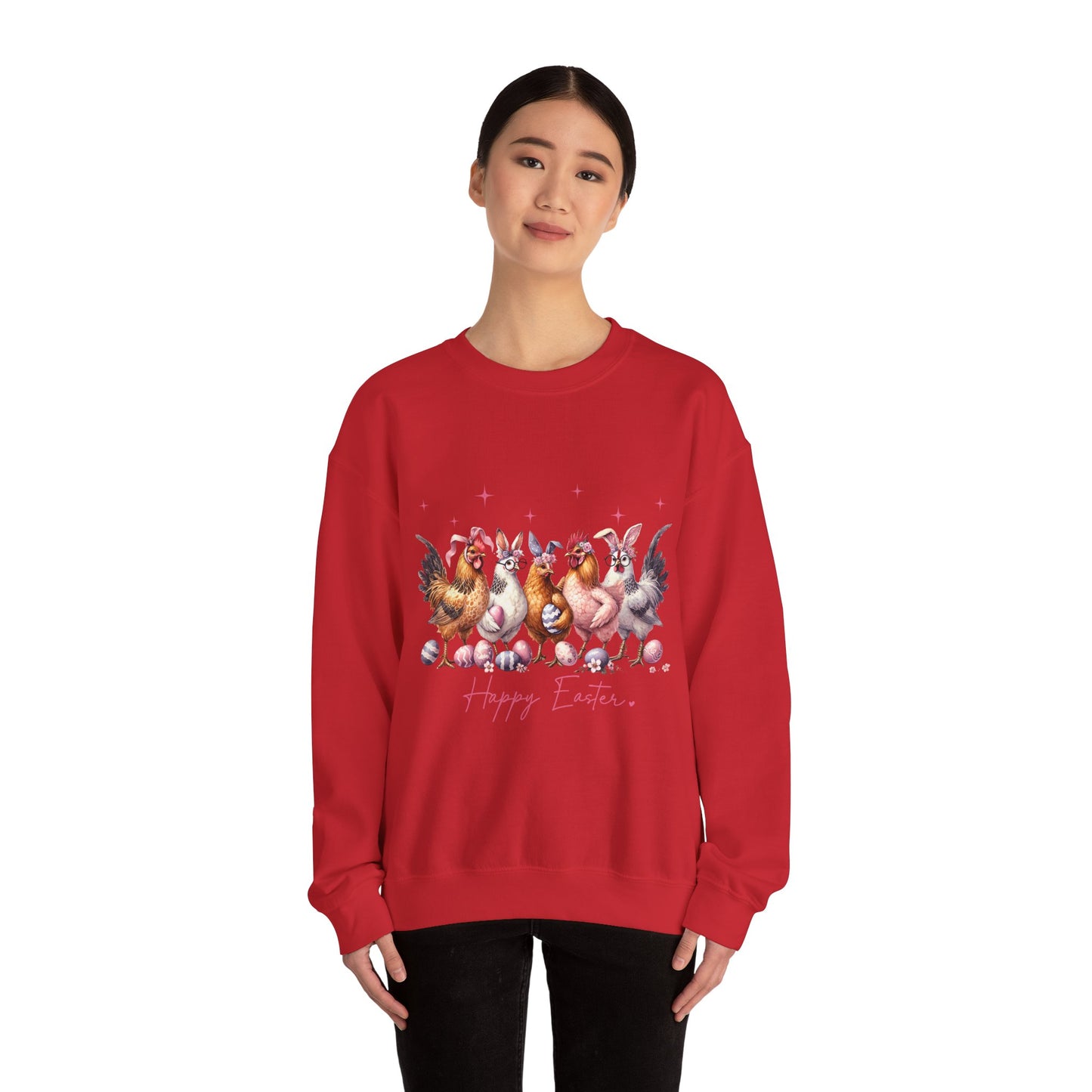 Happy Easter Themed Crewneck Women's Sweatshirt