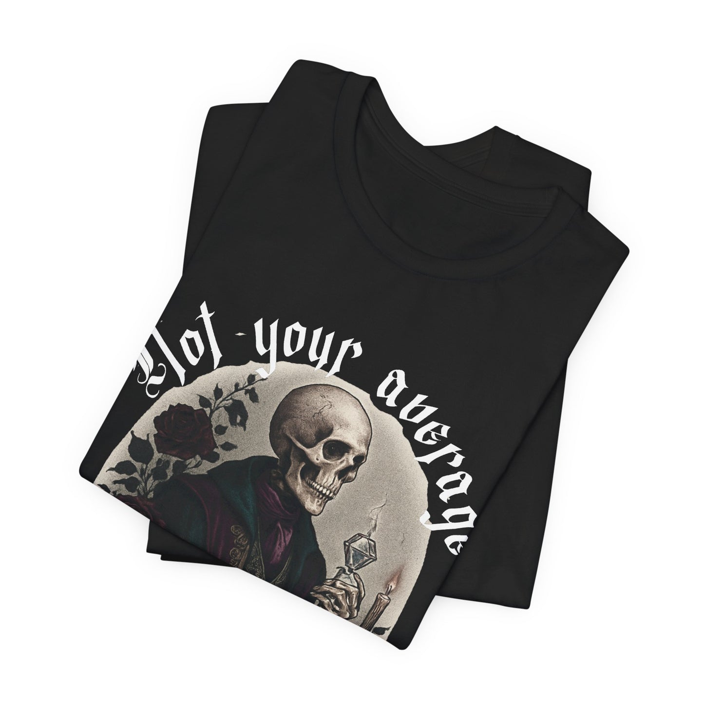Not Your Average Holiday Skull Tee — Gothic Skeleton Graphic T-Shirt