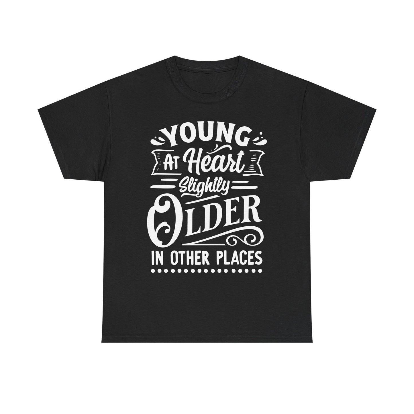 Young at Heart, Slightly Older in Other Places Unisex Heavy Cotton Tee for Dads