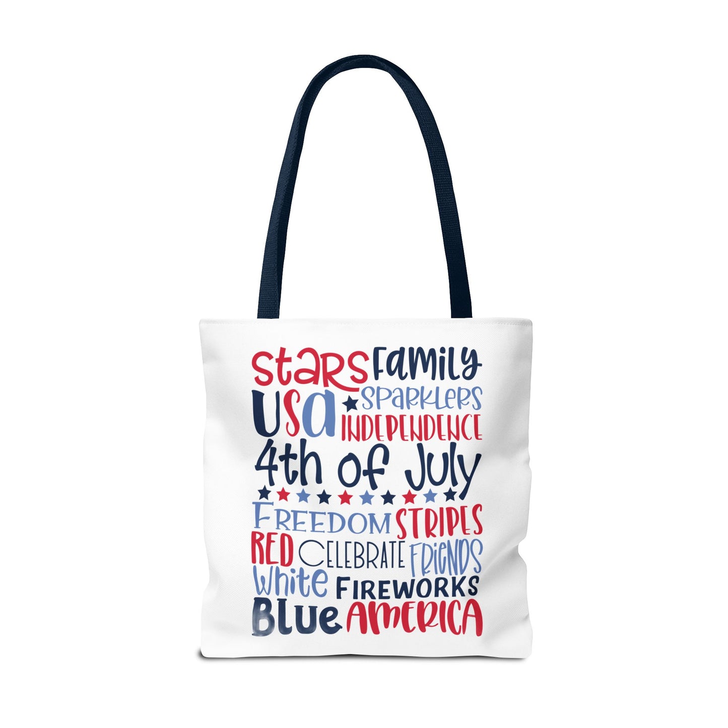 4th of July Tote Bag - USA Patriotic Stars & Stripes Independence Day Tote