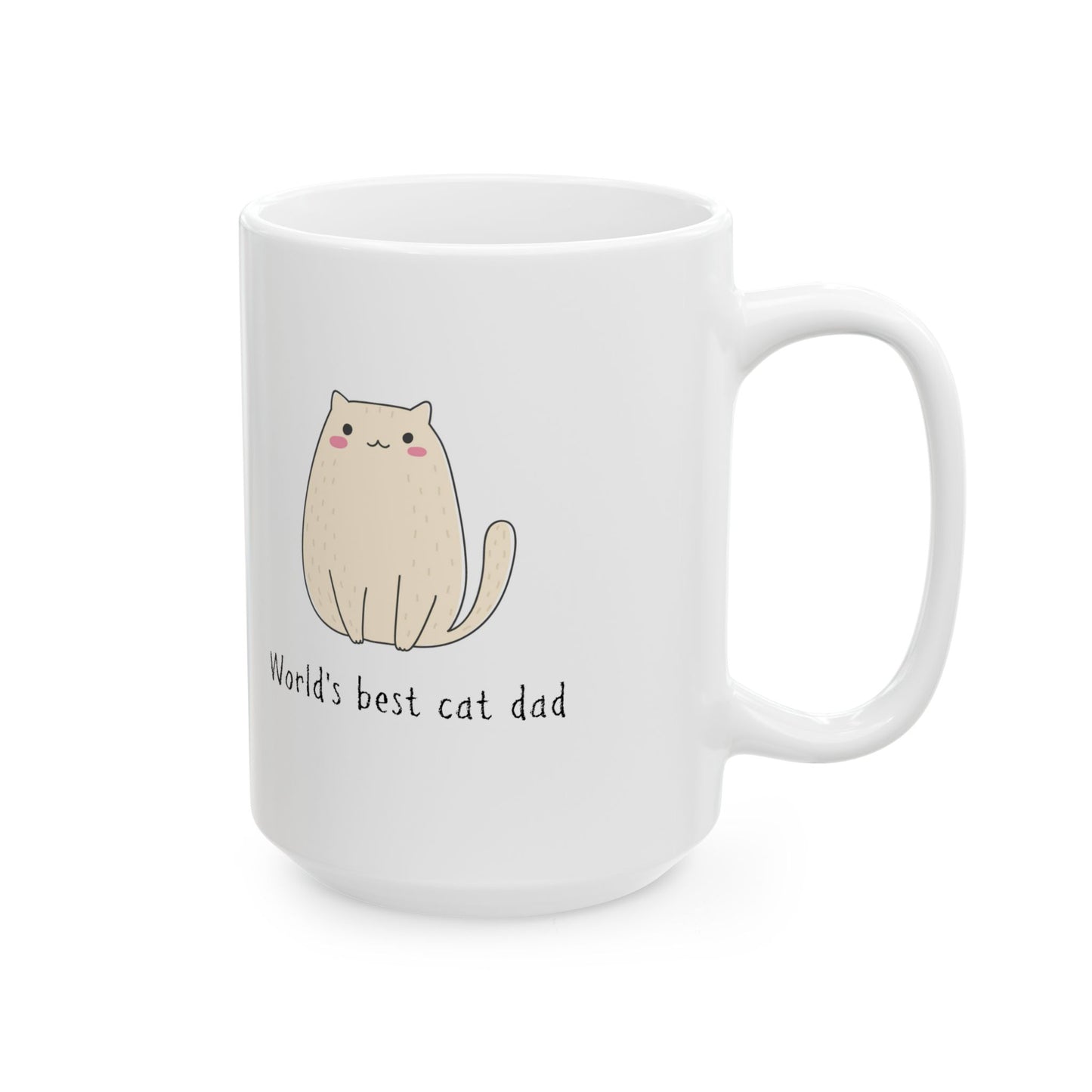 Cat Dad Coffee Mug (11oz & 15oz) - World's Best Cat Dad Design