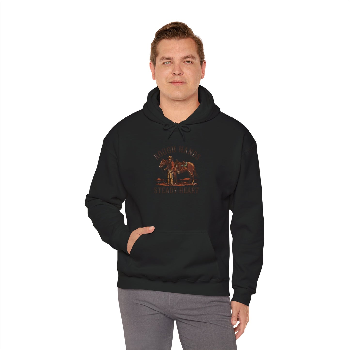 Rough Hands Steady Heart Hoodie | Western cowboy, Americana vintage