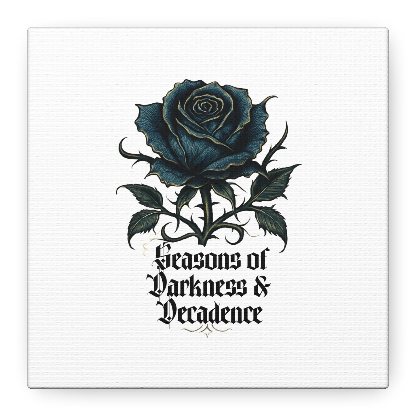 Canvas Wall Art — Gothic Blue Rose "Seasons of Darkness & Decadence"