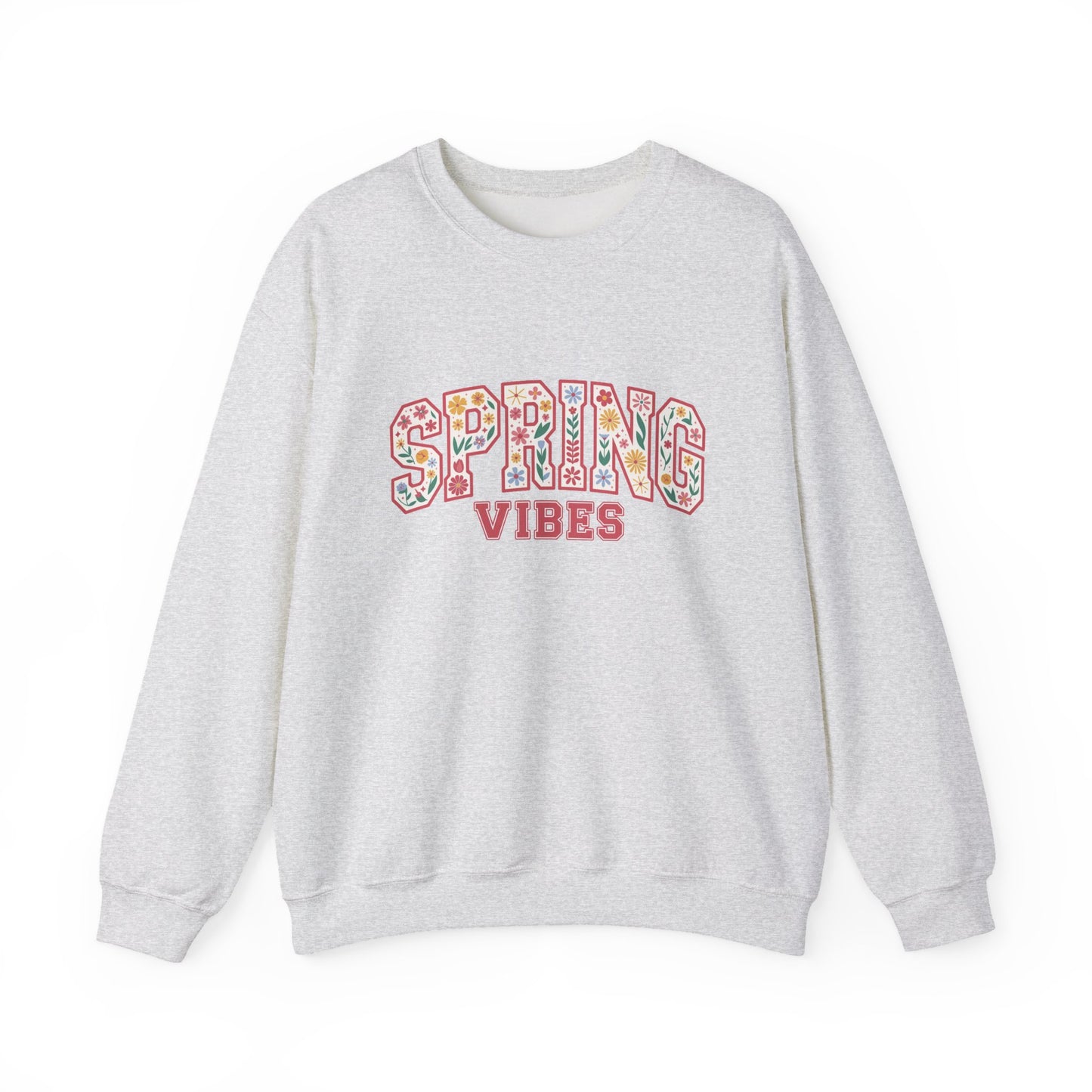 Spring Vibes Floral Crewneck Sweatshirt