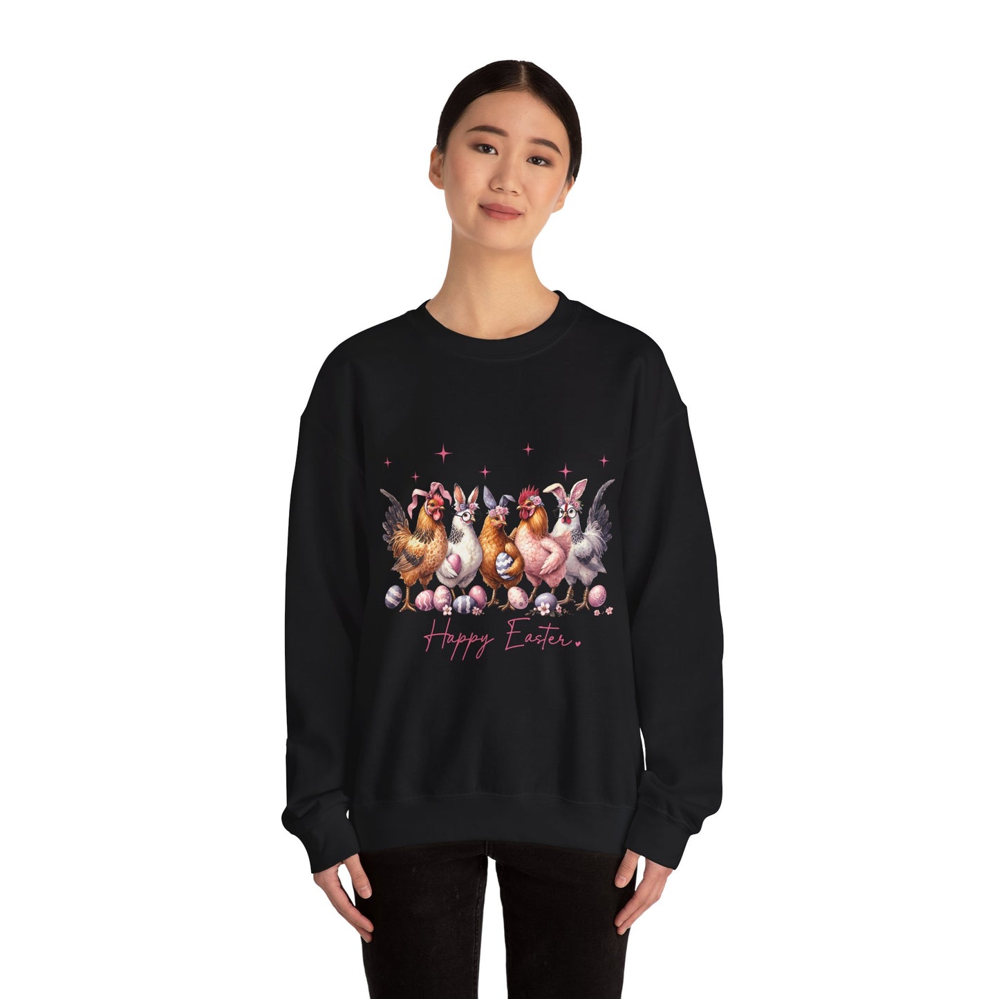 Happy Easter Themed Crewneck Women's Sweatshirt