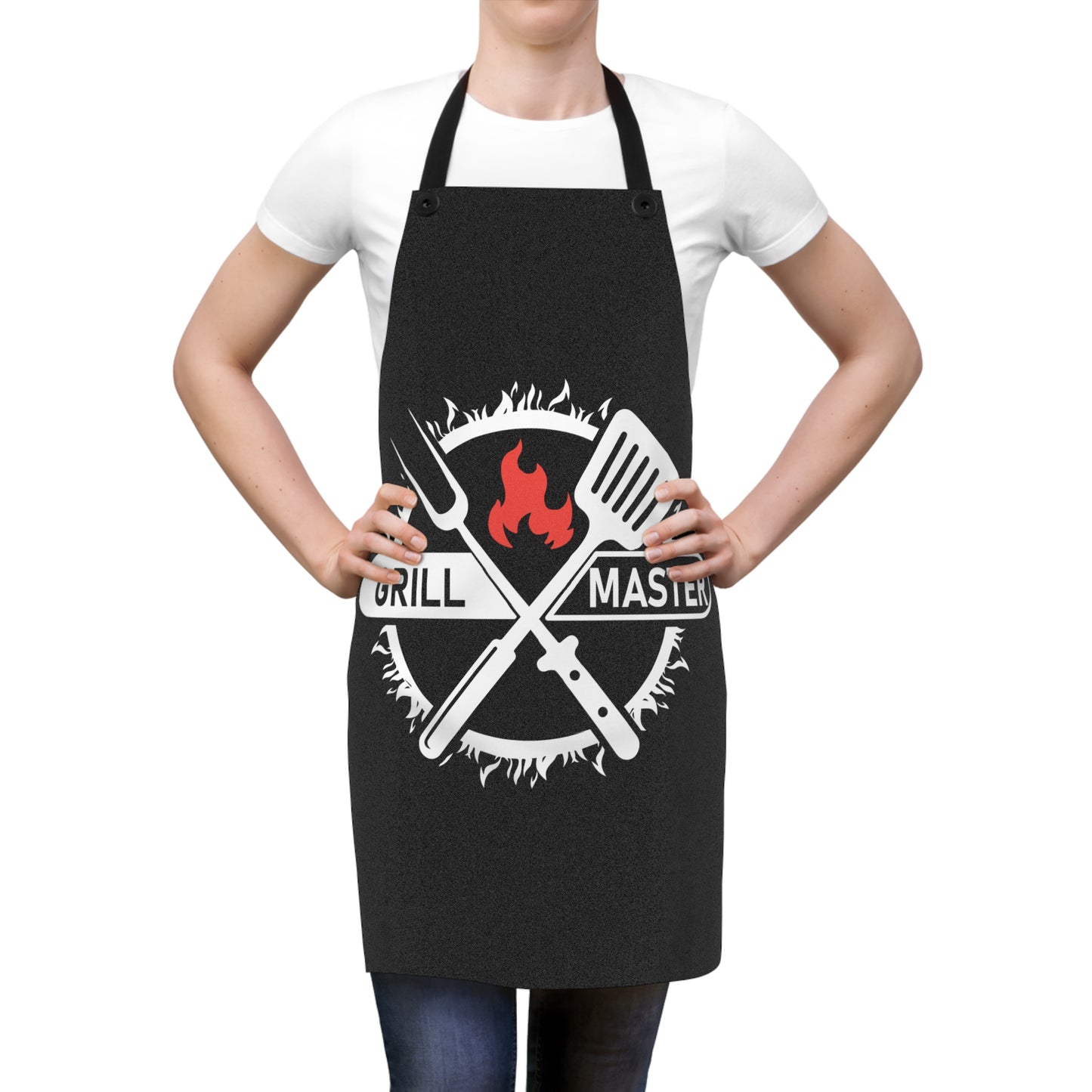 Black Grill Master Apron - Perfect for BBQ Lovers and Chefs, Ideal Gift for Father's Day and Summer Cookouts