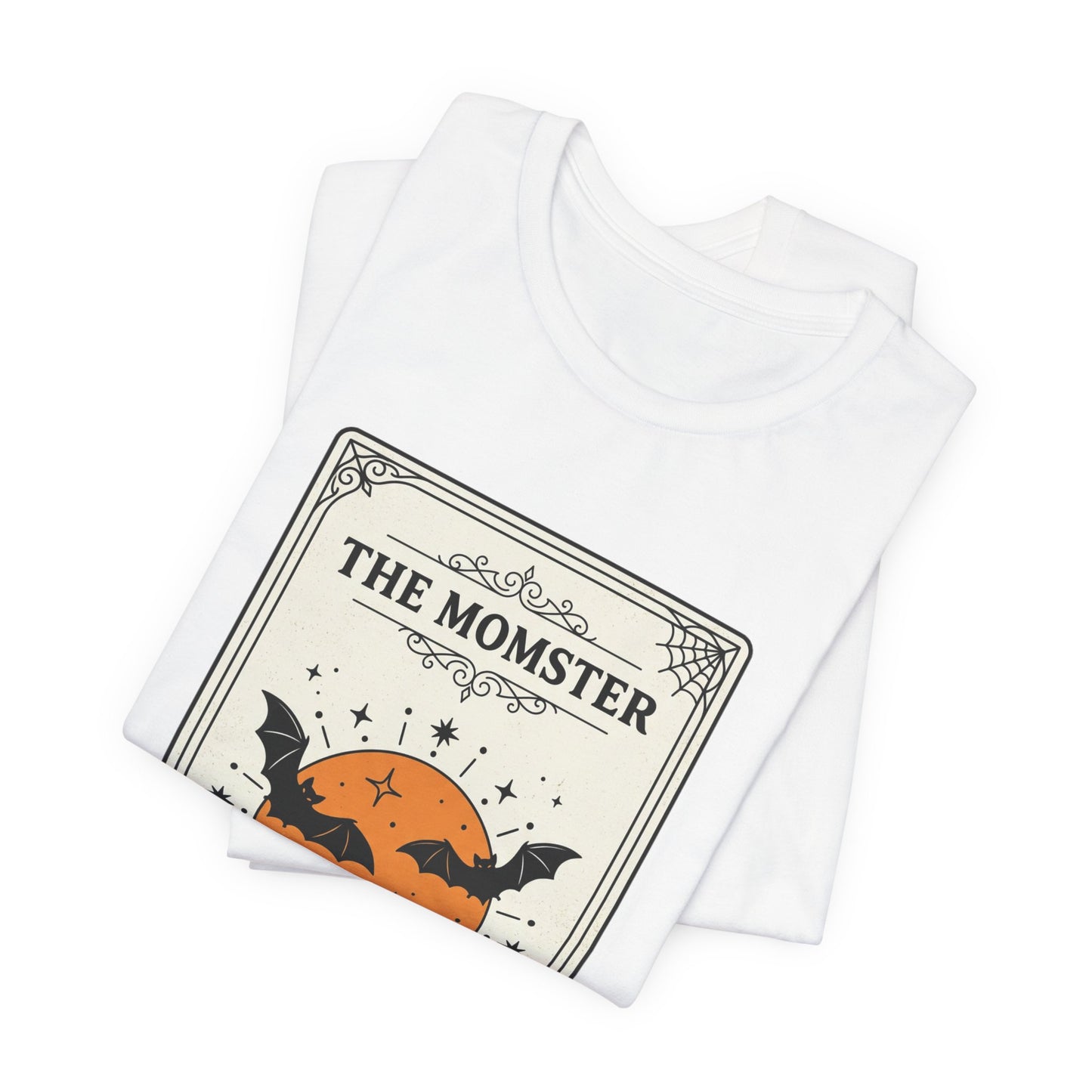 Momster Pumpkin Crest Tee | Halloween bats, spooky vintage orange