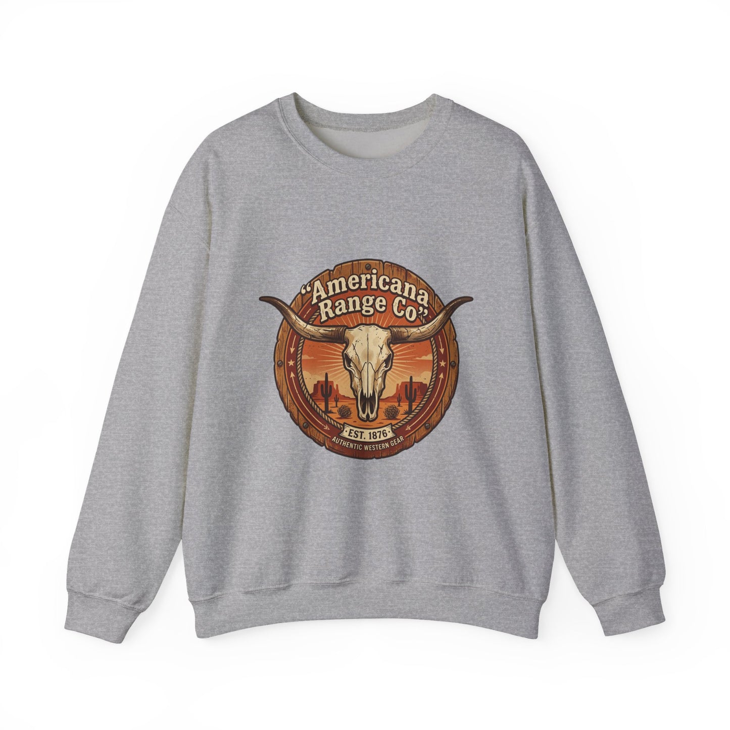 Americana Range Co. Skull Crest Sweatshirt | Western, Vintage Frontier