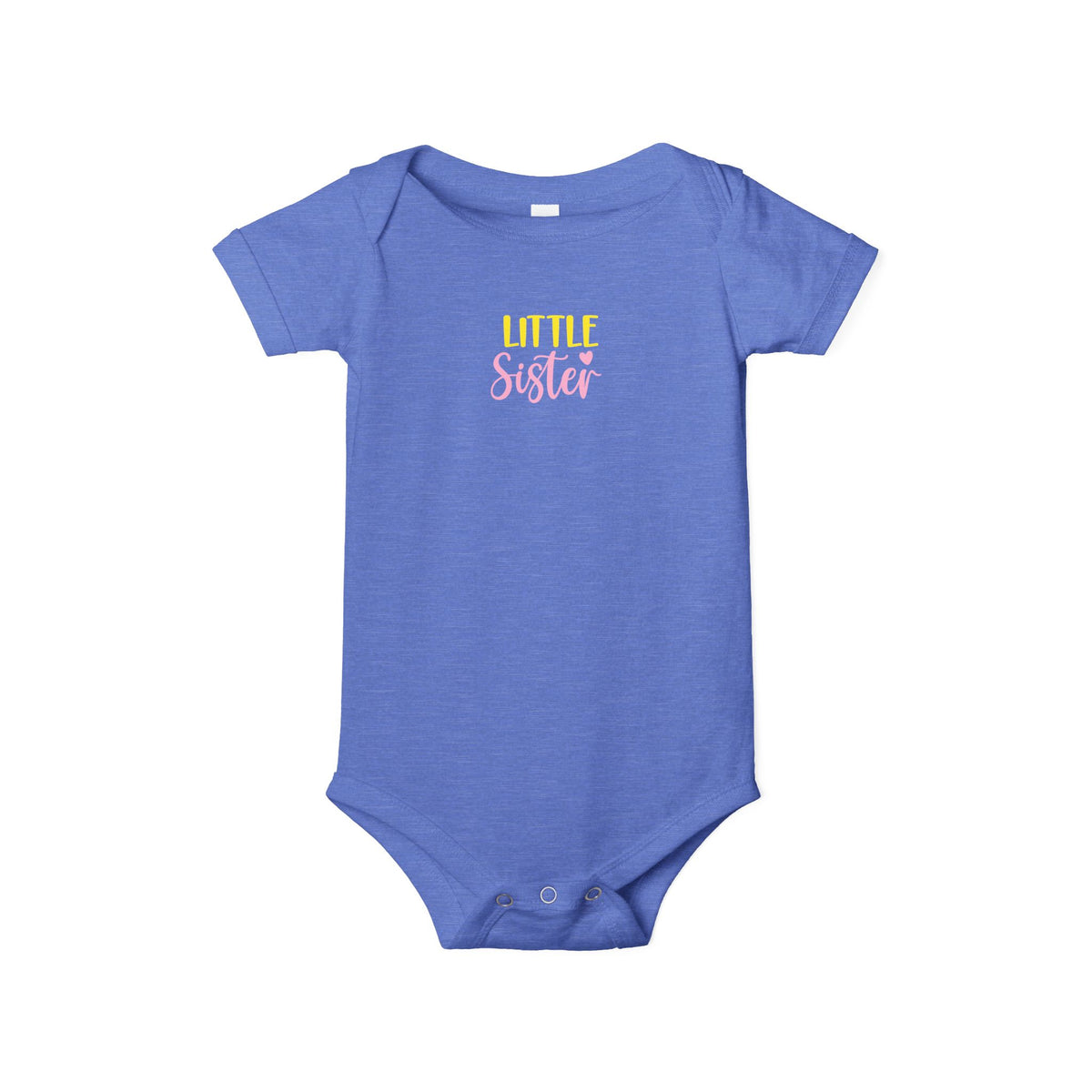 Little Sister Infant One-Piece Bodysuit – Pink & Yellow Baby Gift
