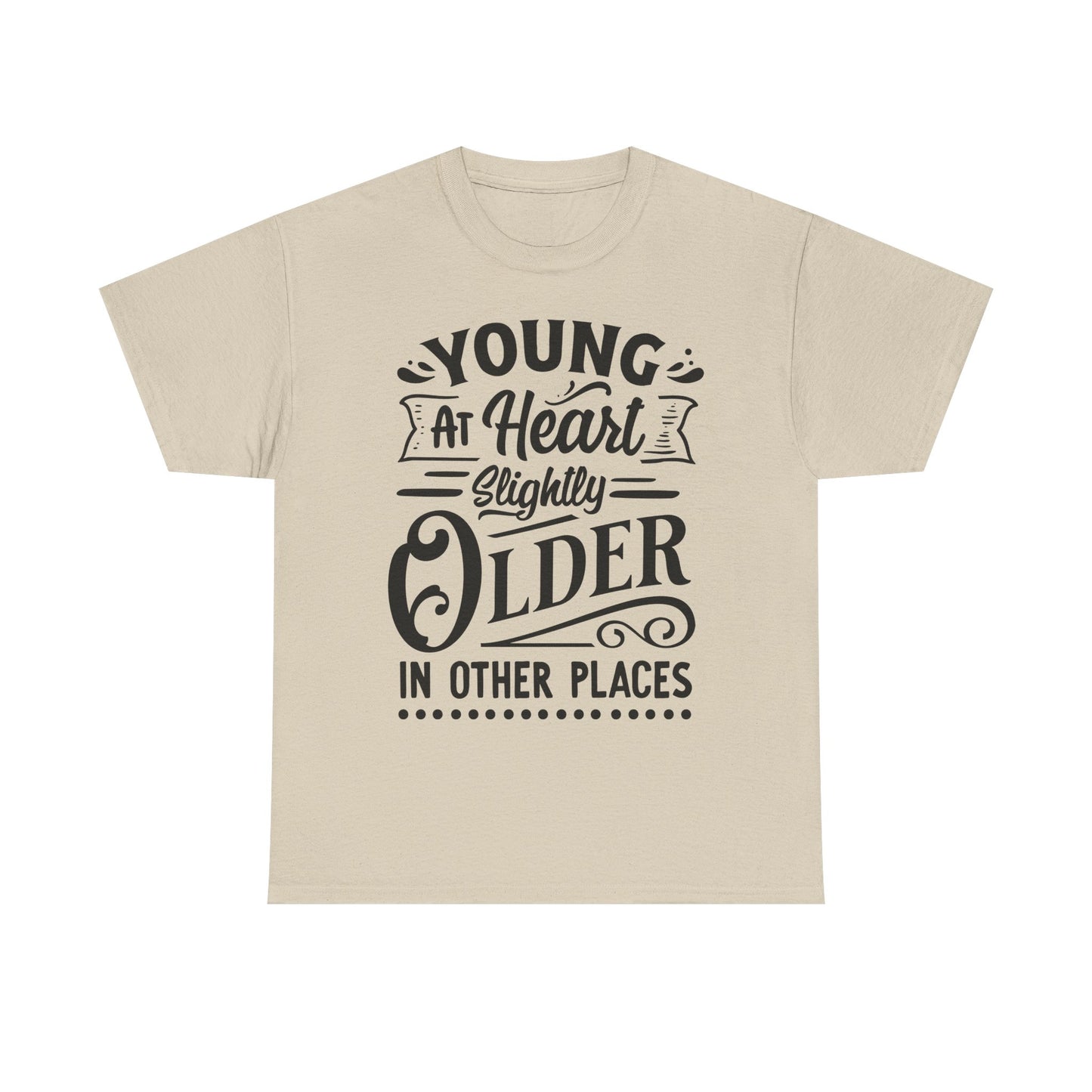 Young at Heart, Slightly Older in Other Places Unisex Heavy Cotton Tee for Dads