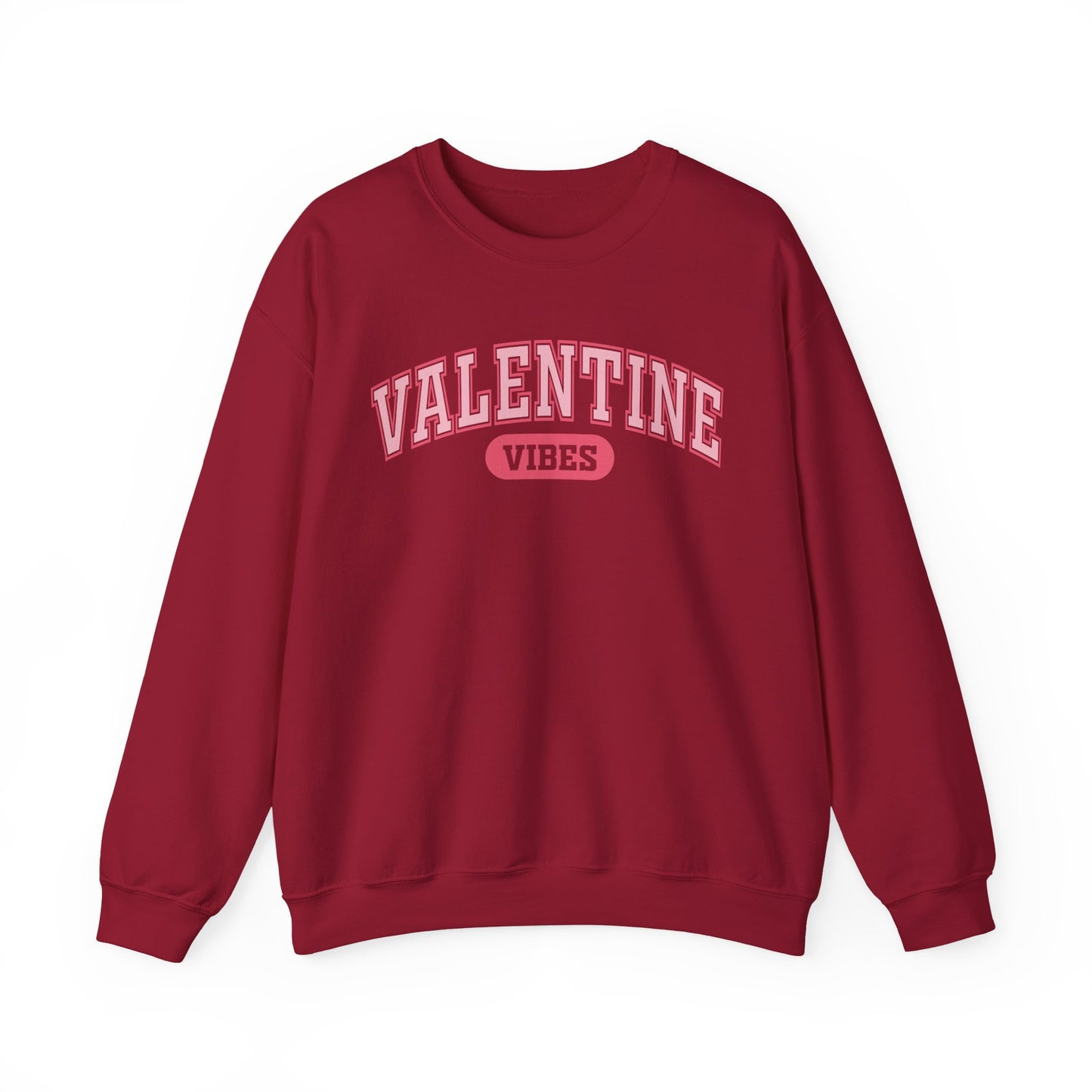 Valentine Vibes Varsity Crewneck Sweatshirt | Valentine's Day retro lettering