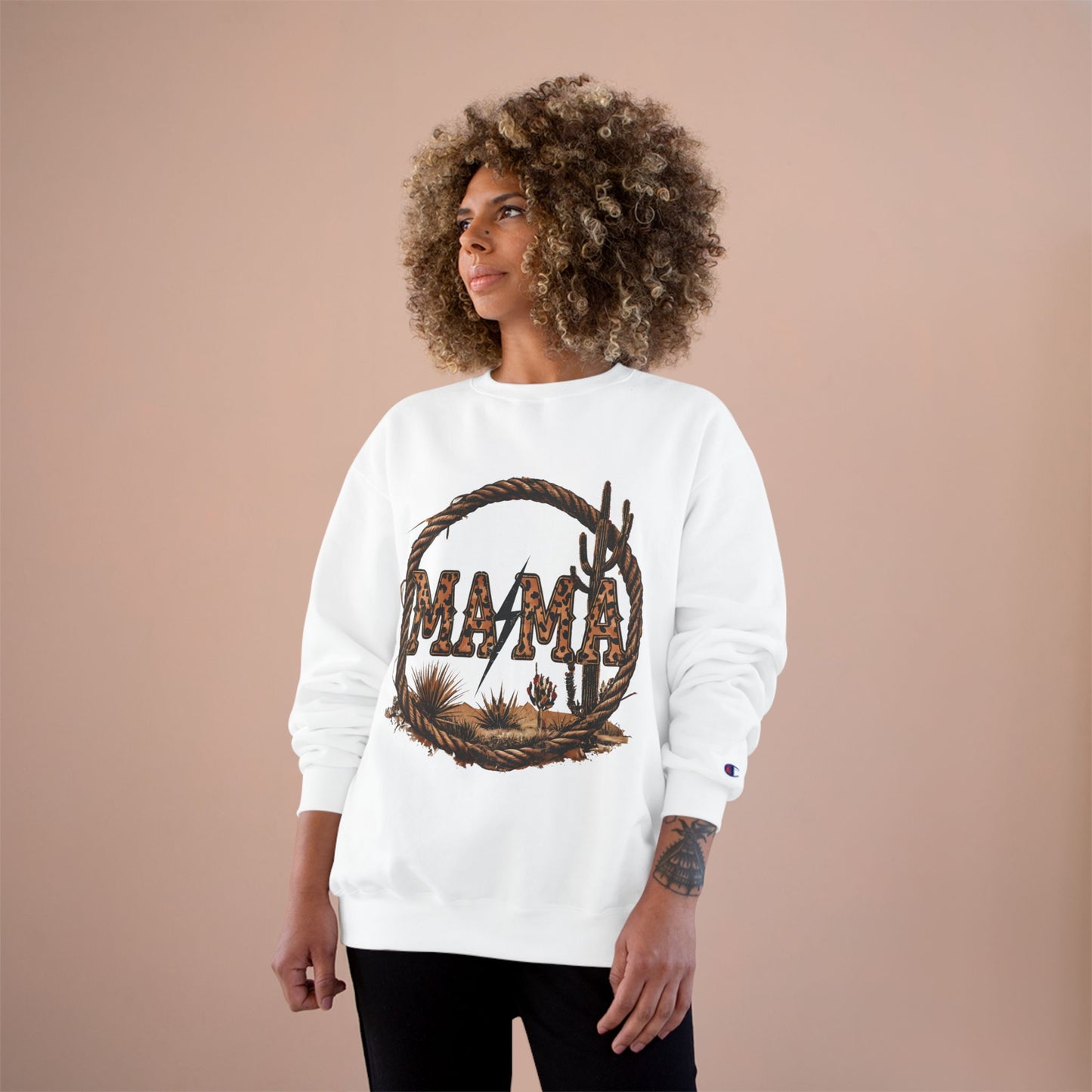 Western-Inspired Mama Champion Sweatshirt, Cozy Sweatshirt for Moms, Gift for Mother's Day, Comfortable Casual Wear, Boho Style Clothing