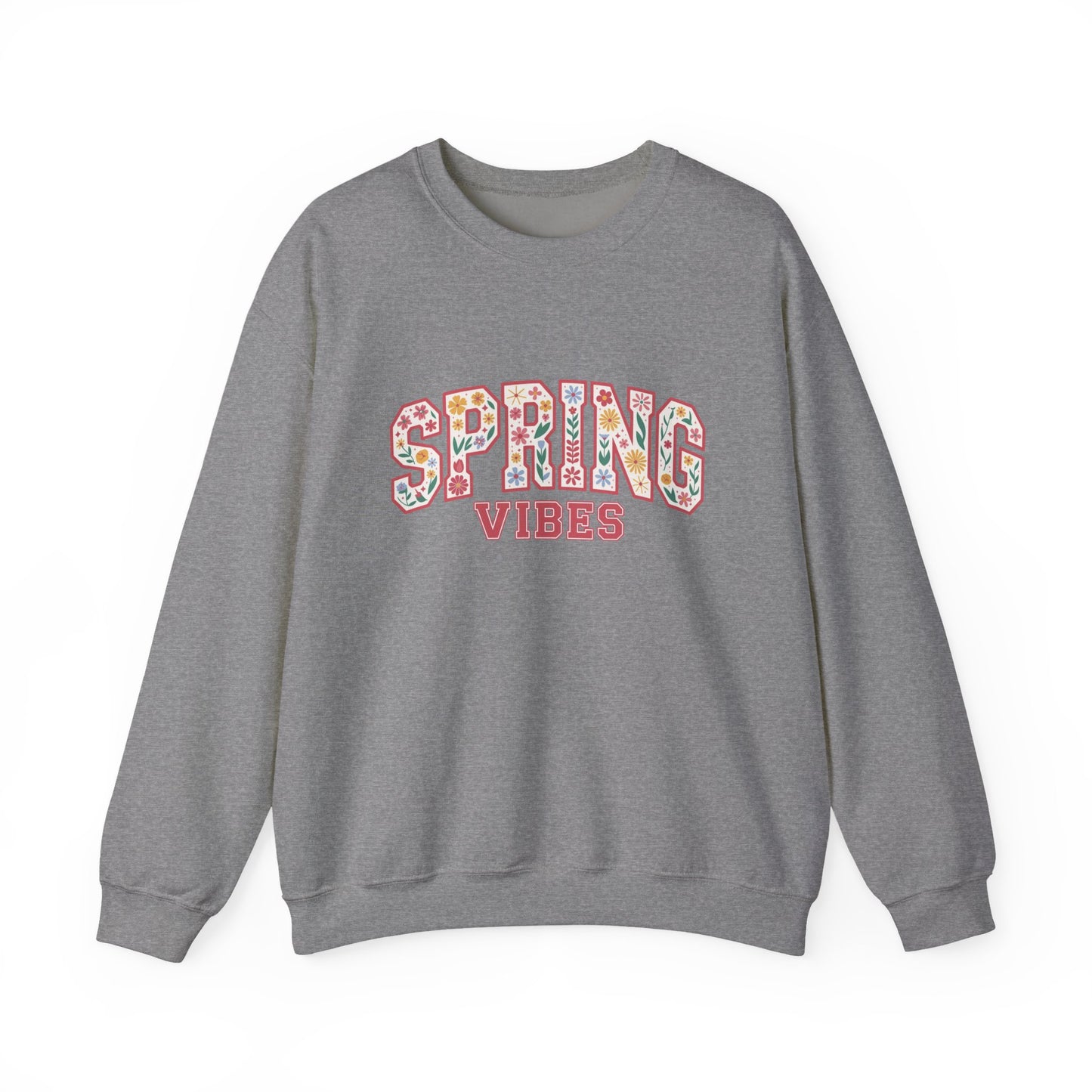 Spring Vibes Floral Crewneck Sweatshirt