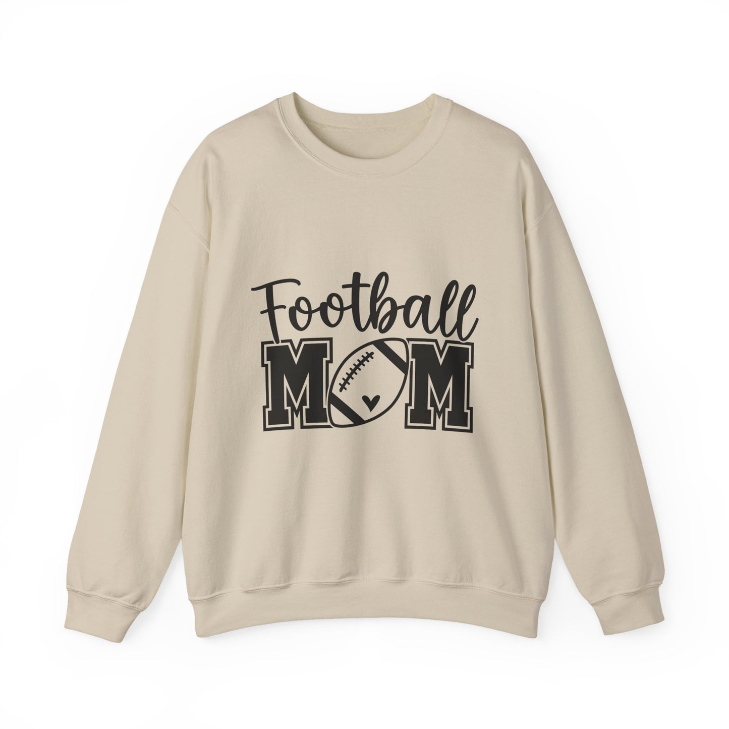 Football Mom Sweatshirt - Women's Crewneck Pullover with Football Graphic