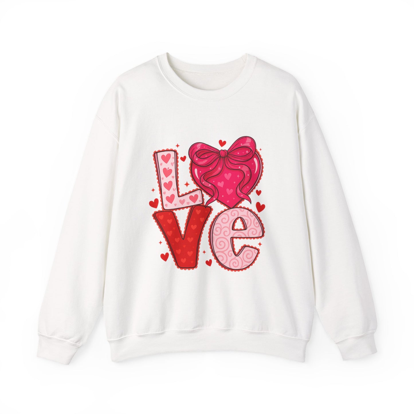 Coquette Love Crewneck Sweatshirt — Feminine Heart Graphic Crewneck