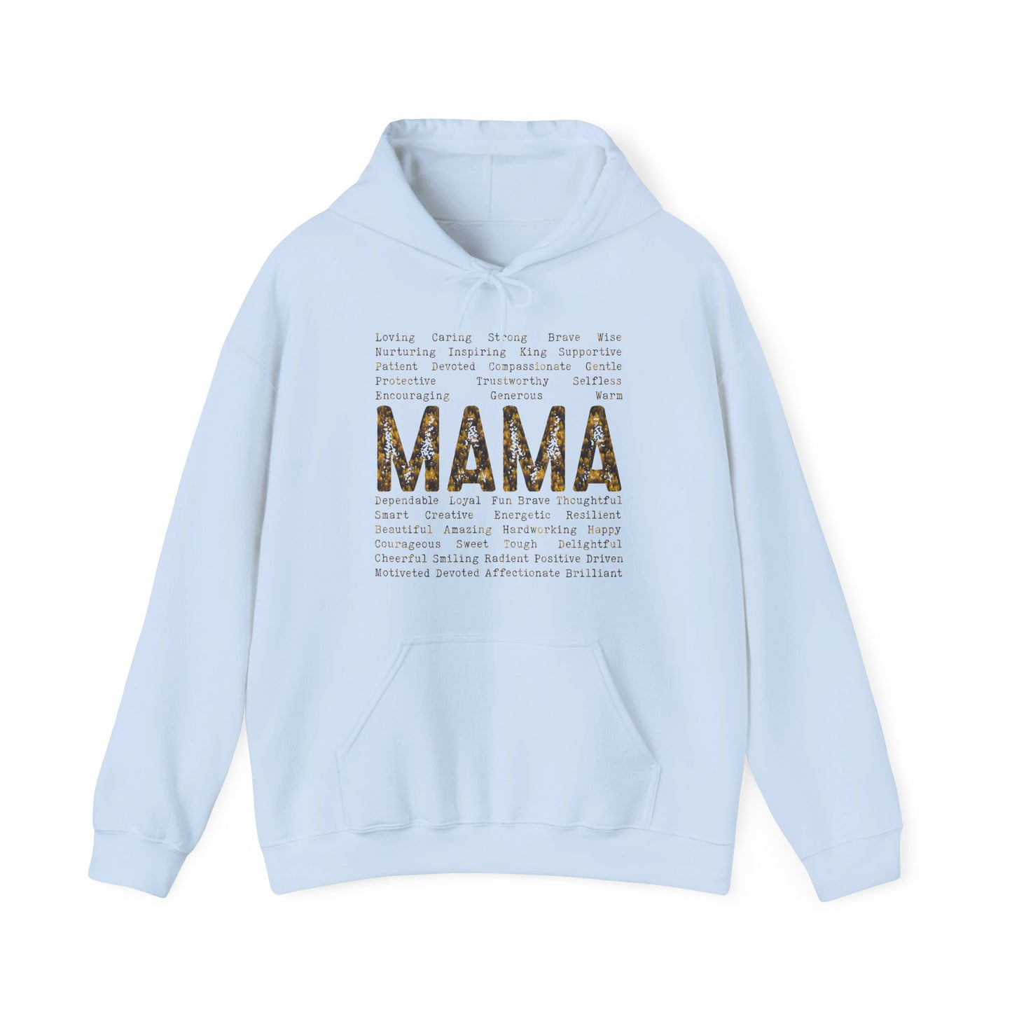 Mama Word Art Heavy Blend Hoodie - Perfect Gift for Moms
