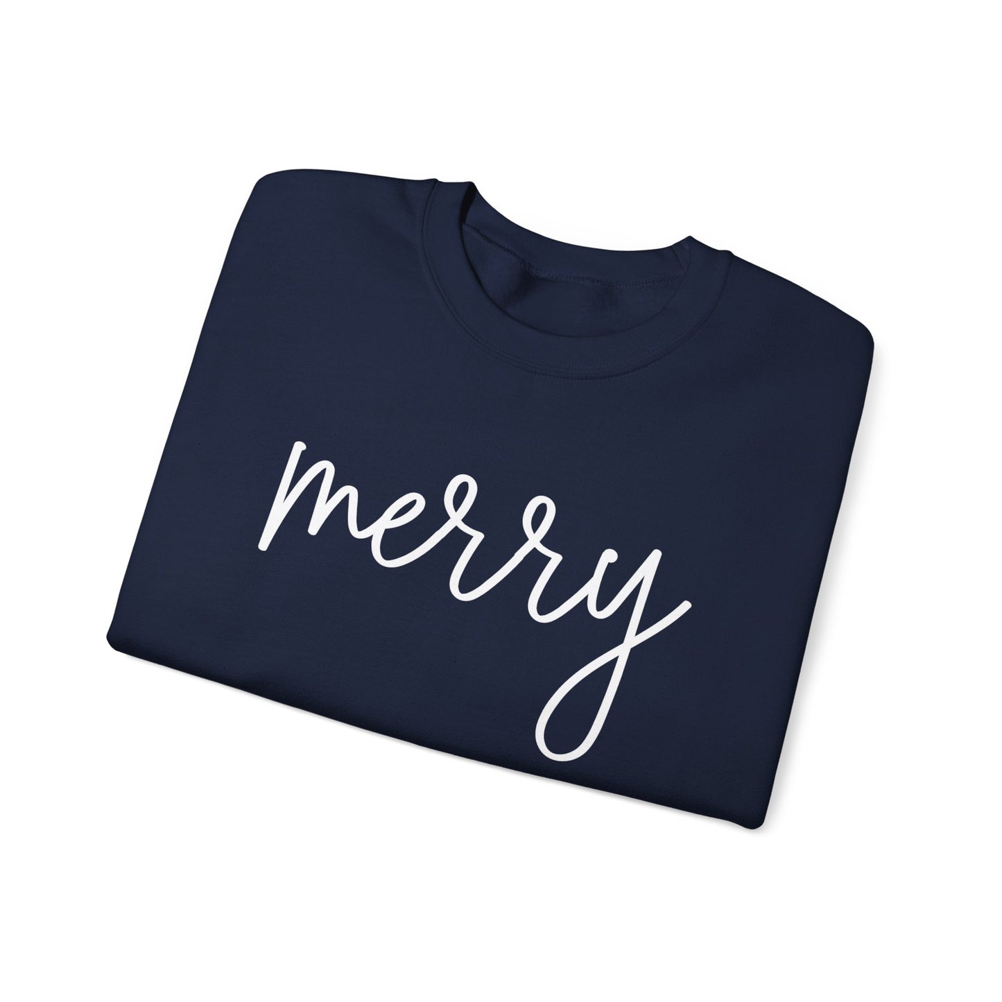 Cute Merry Crewneck Sweatshirt - Christmas Holiday