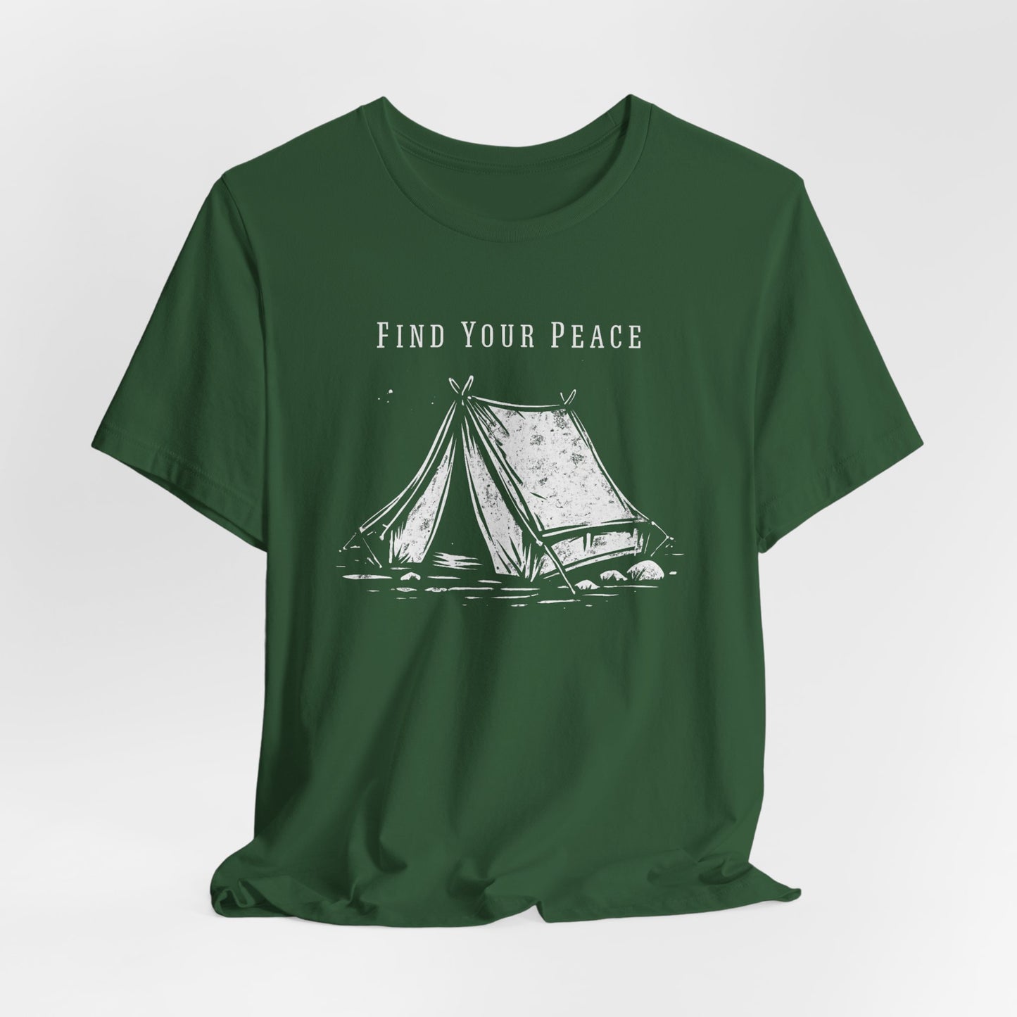 Find Your Peace Camping T-Shirt — Tent Graphic Outdoor Tee