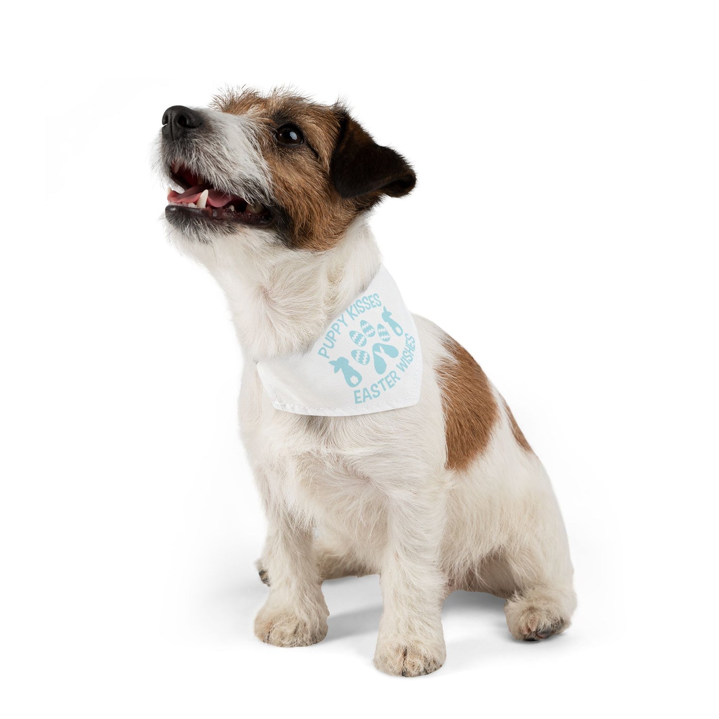 Light Blue Easter-Themed Pet Bandana Collar