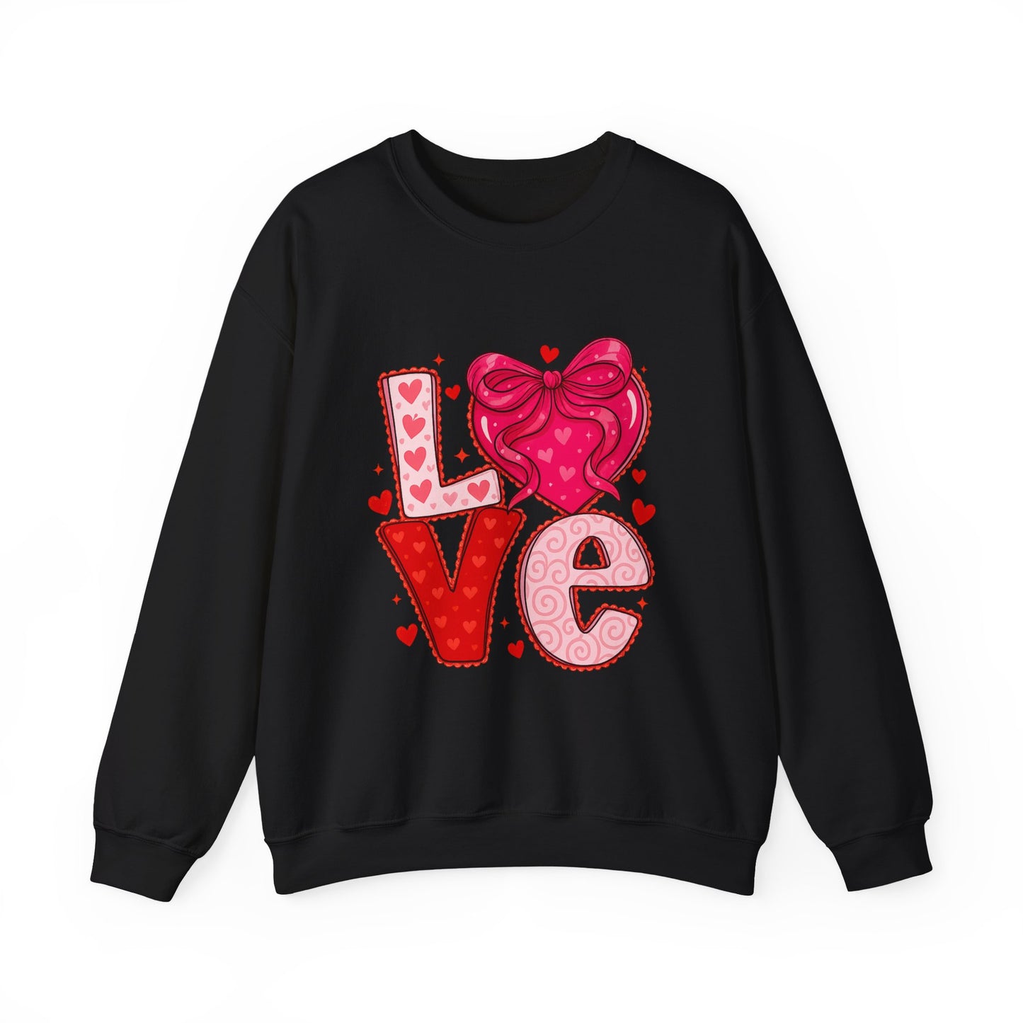 Coquette Love Crewneck Sweatshirt — Feminine Heart Graphic Crewneck
